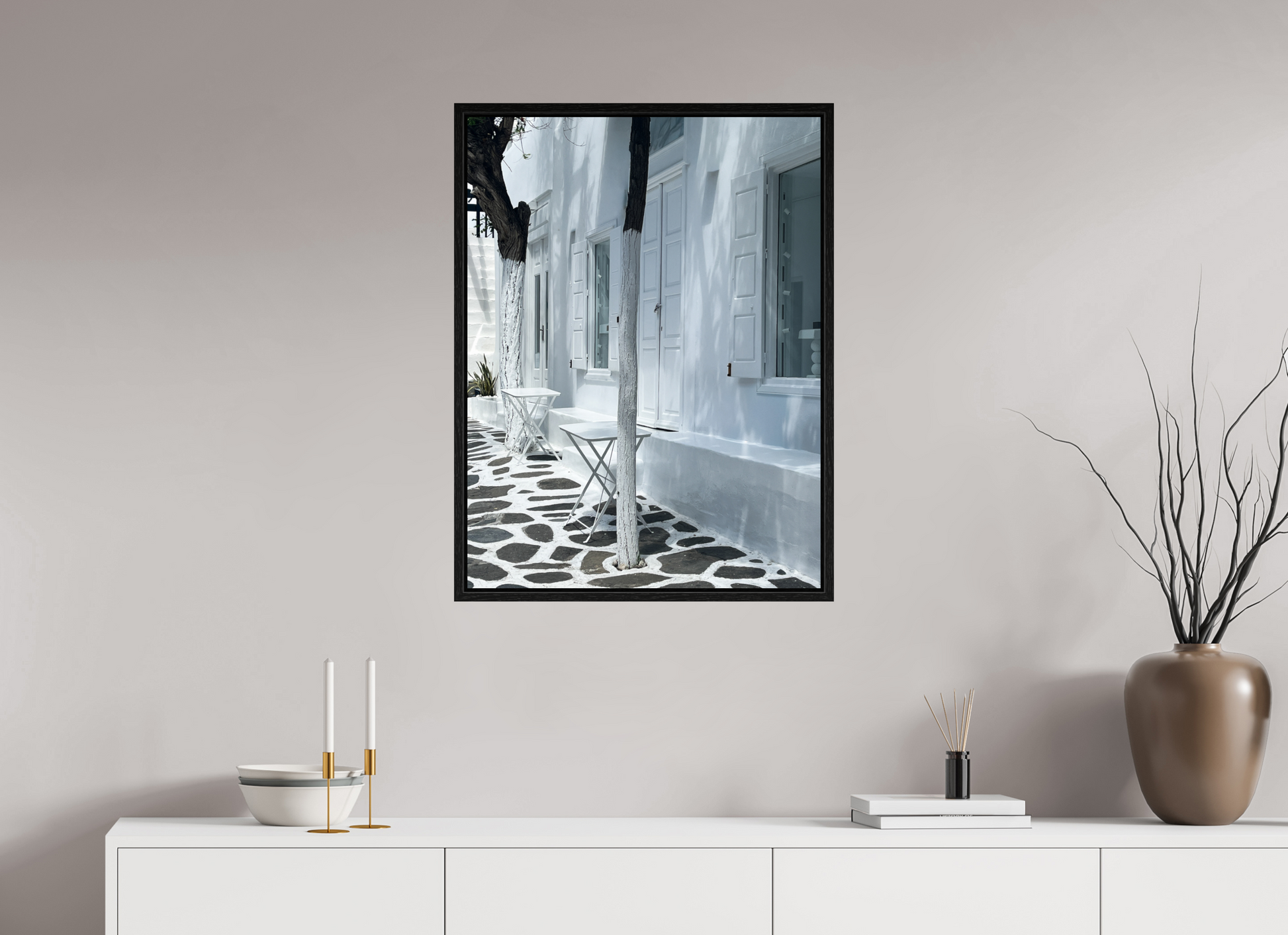 60 x 80 cm, Floater Frame Mykonos