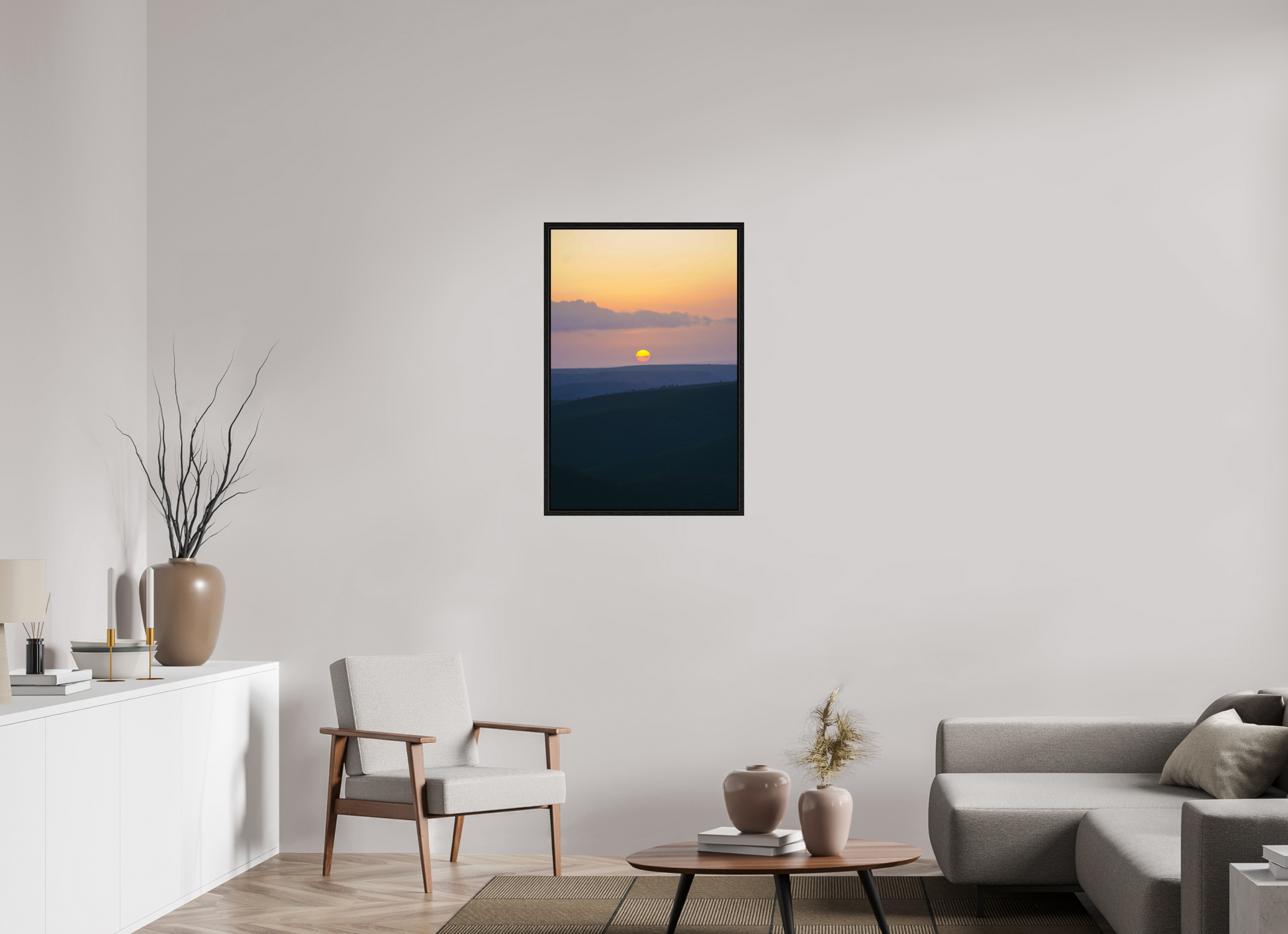 60 x 90 cm, Floater Frame African Sunset