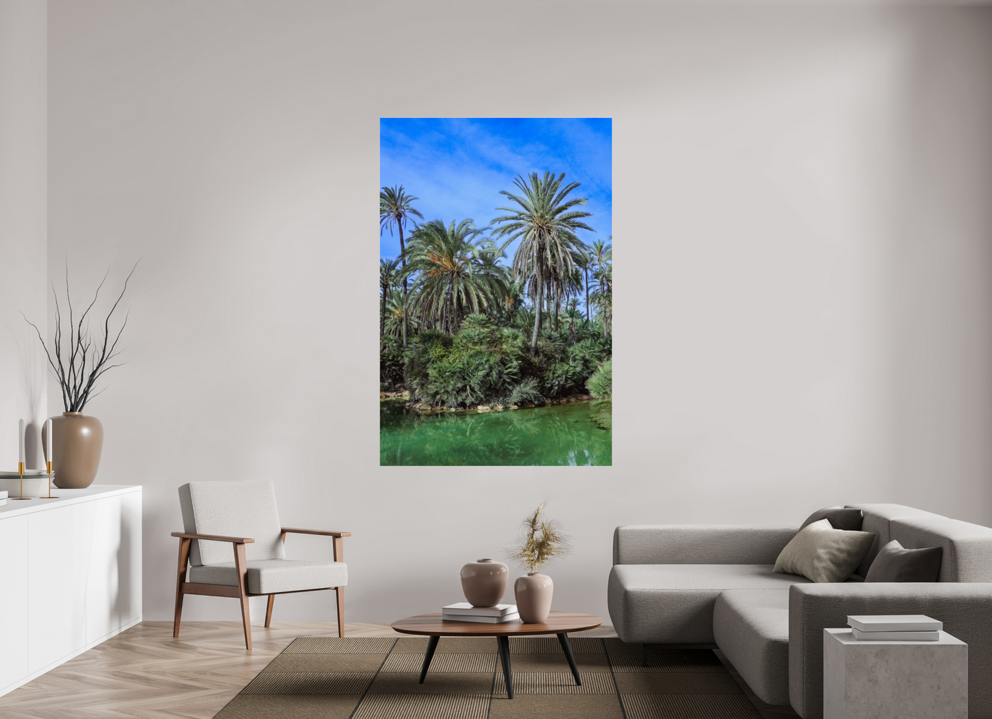 120 x 180 cm, Photo Print Under Acrylic Glass Las palmeras