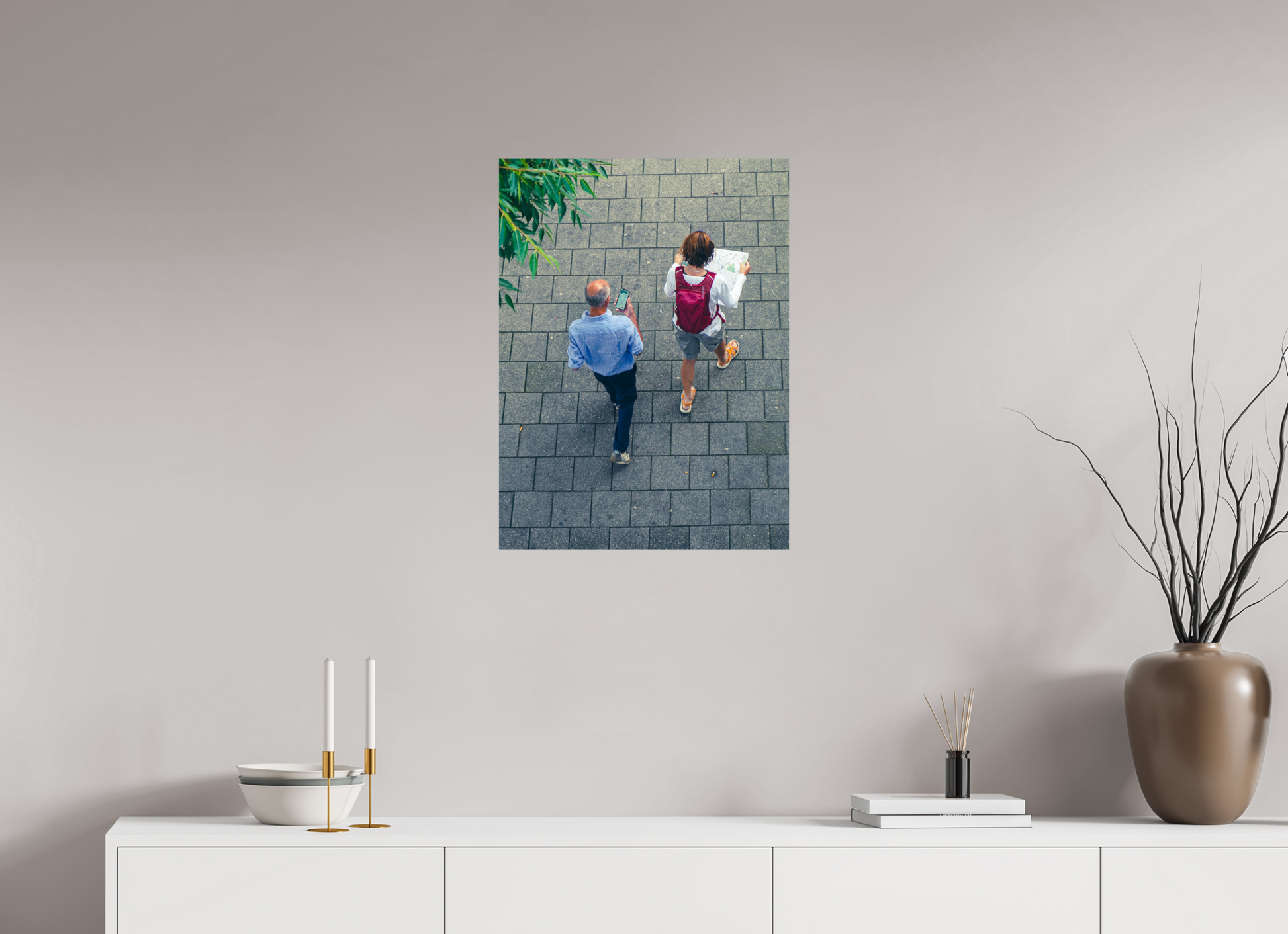 50 x 67,4 cm, Photo Print On Fuji Crystal DP II Map vs. mobile