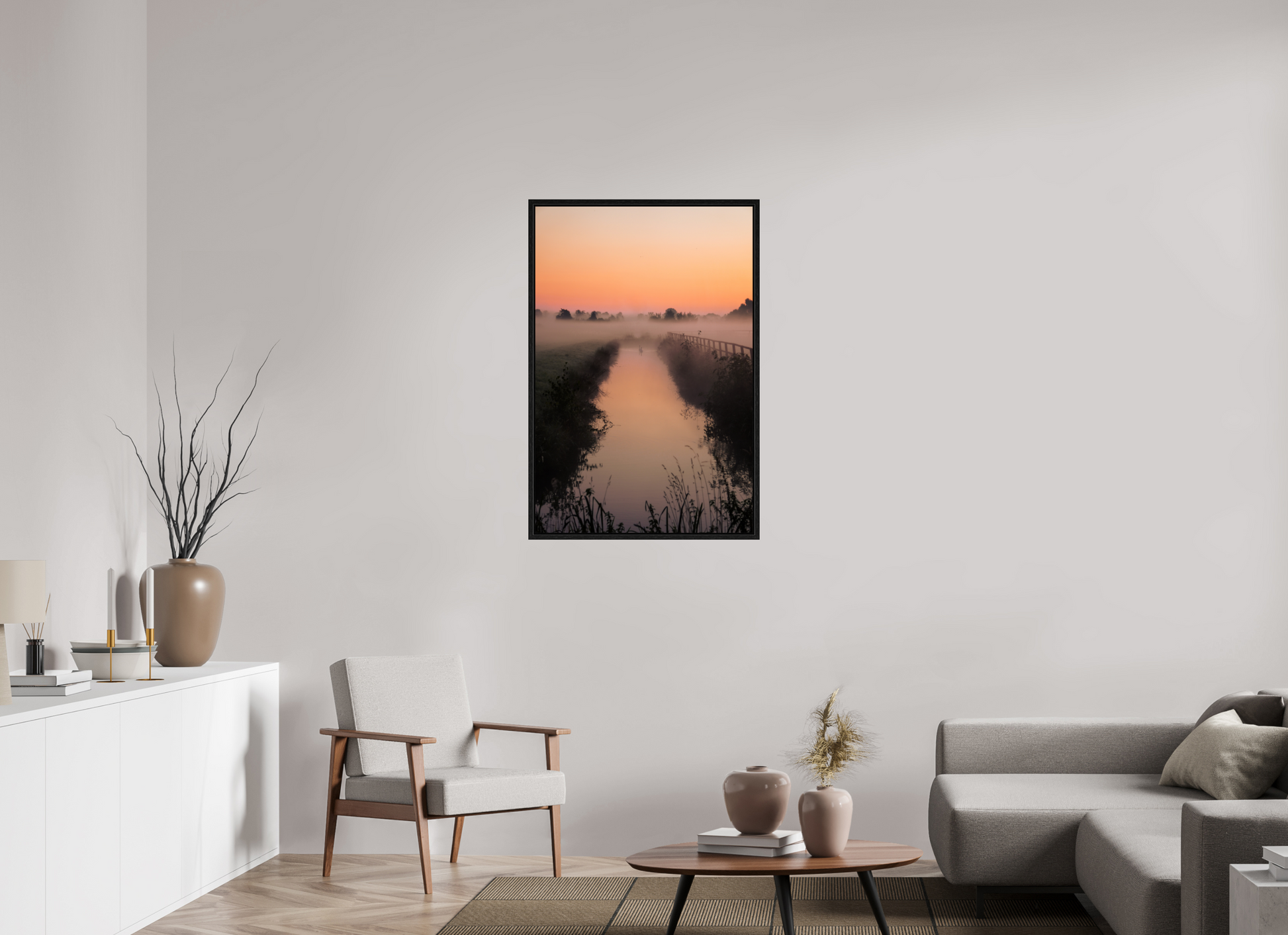 70 x 105 cm, Floater Frame Two Souls at Dawn