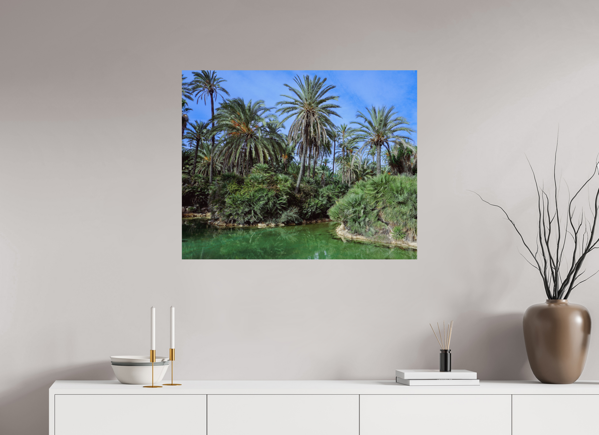 87,2 x 70 cm, Photo Print On Fuji Crystal DP II Las palmeras