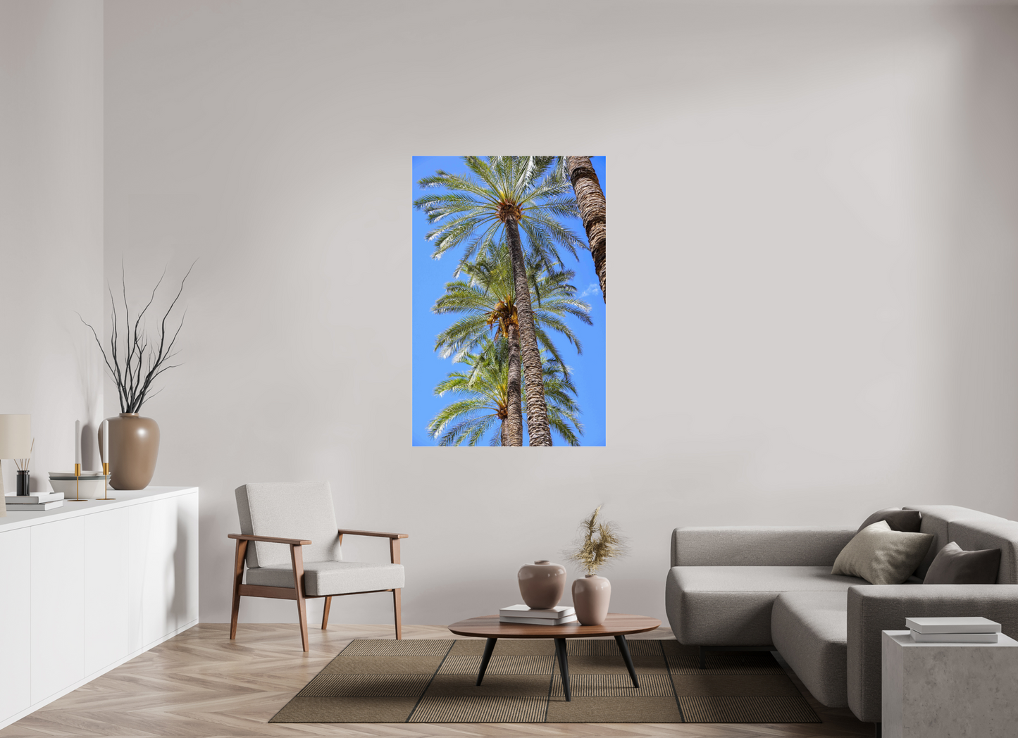 100 x 150 cm, Photo Print Under Acrylic Glass Palmeras