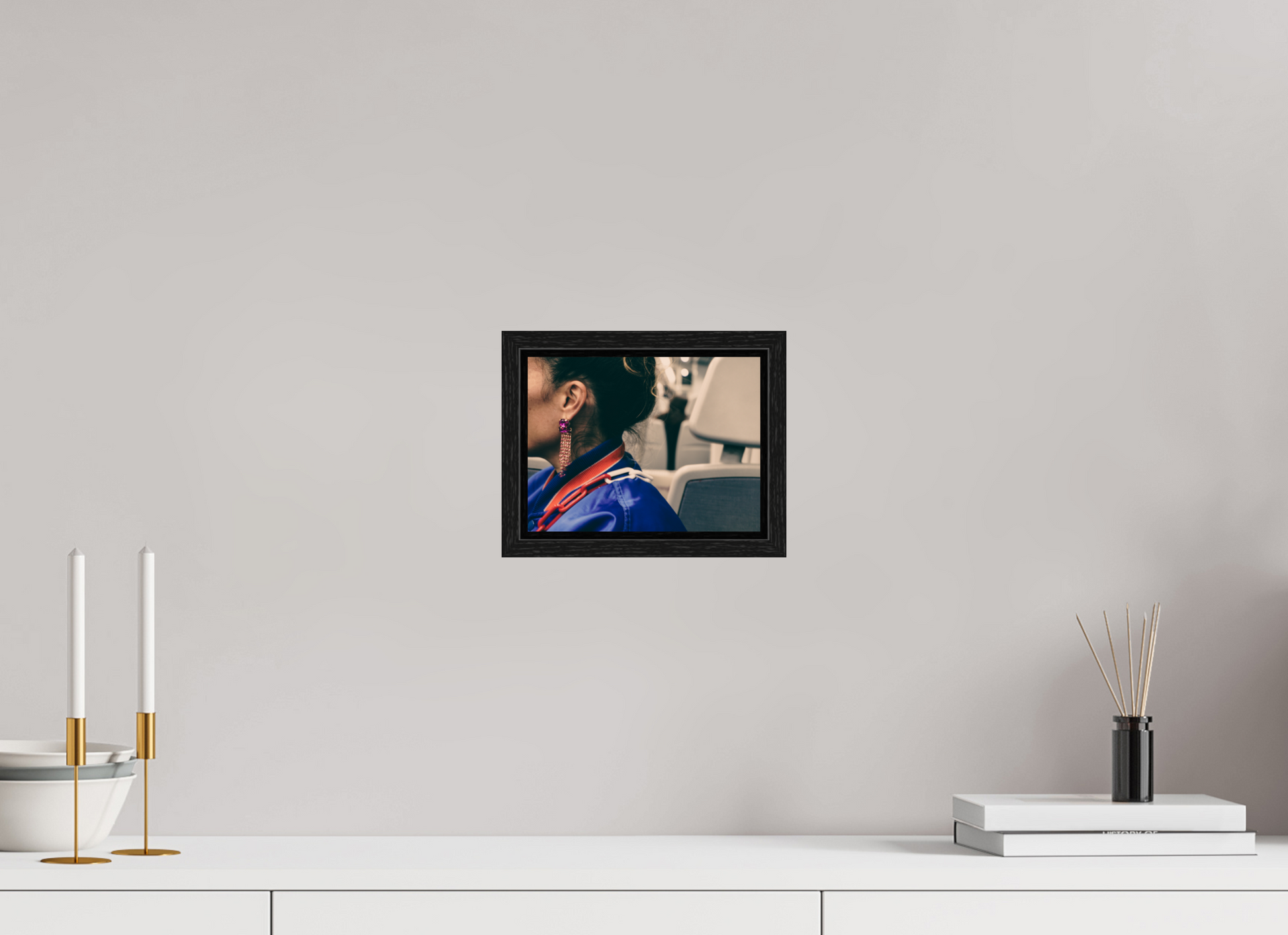 20 x 15 cm, Floater Frame The girl on the train