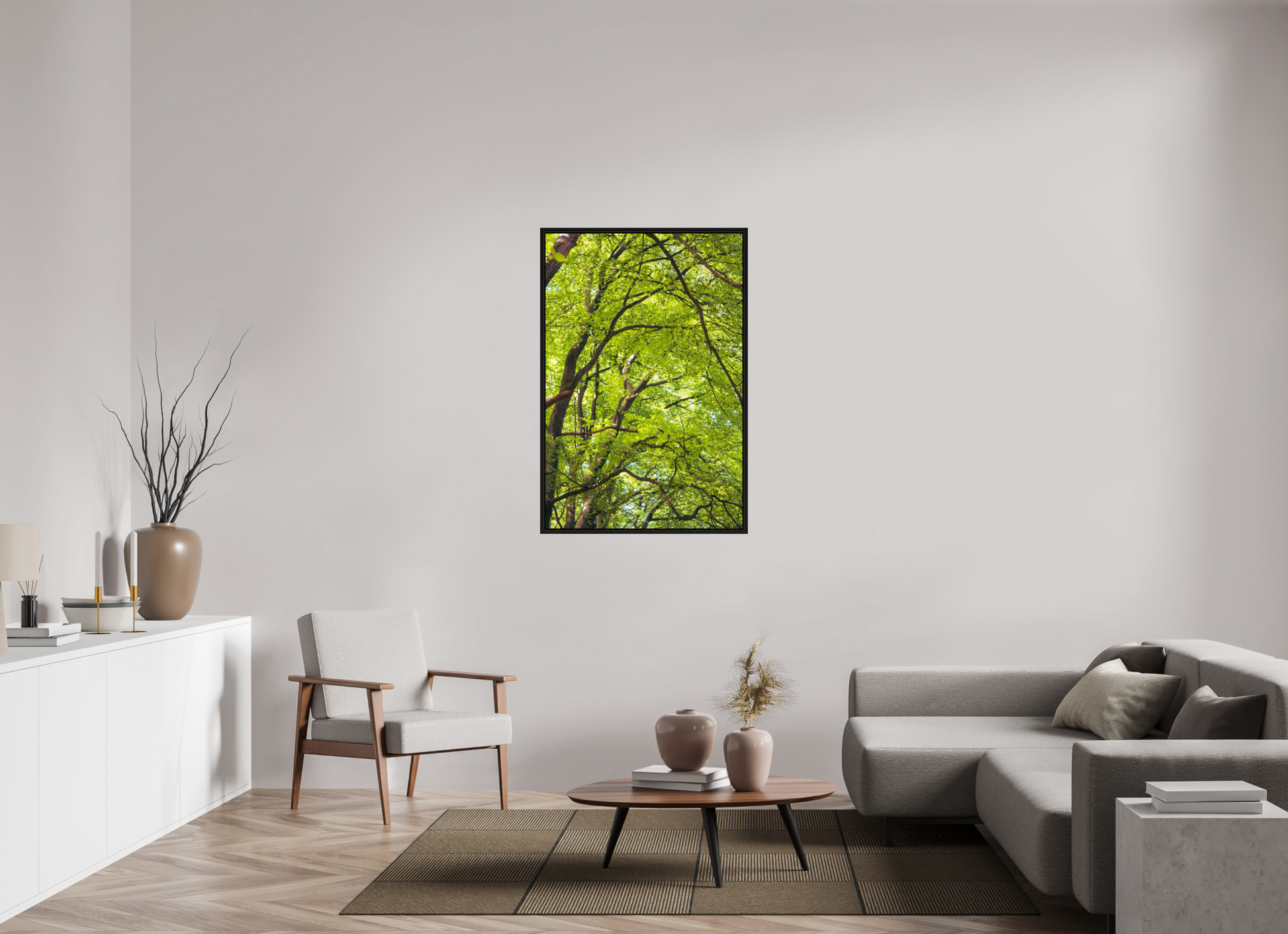80 x 120 cm, Floater Frame The Green Above