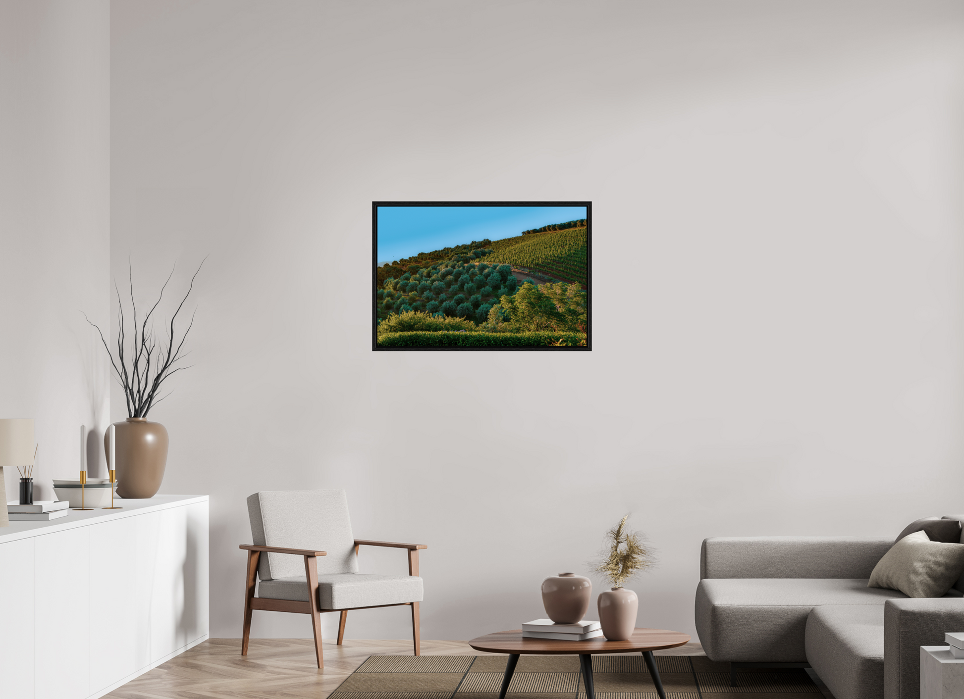 90 x 60 cm, Floater Frame Stellenbosch fields