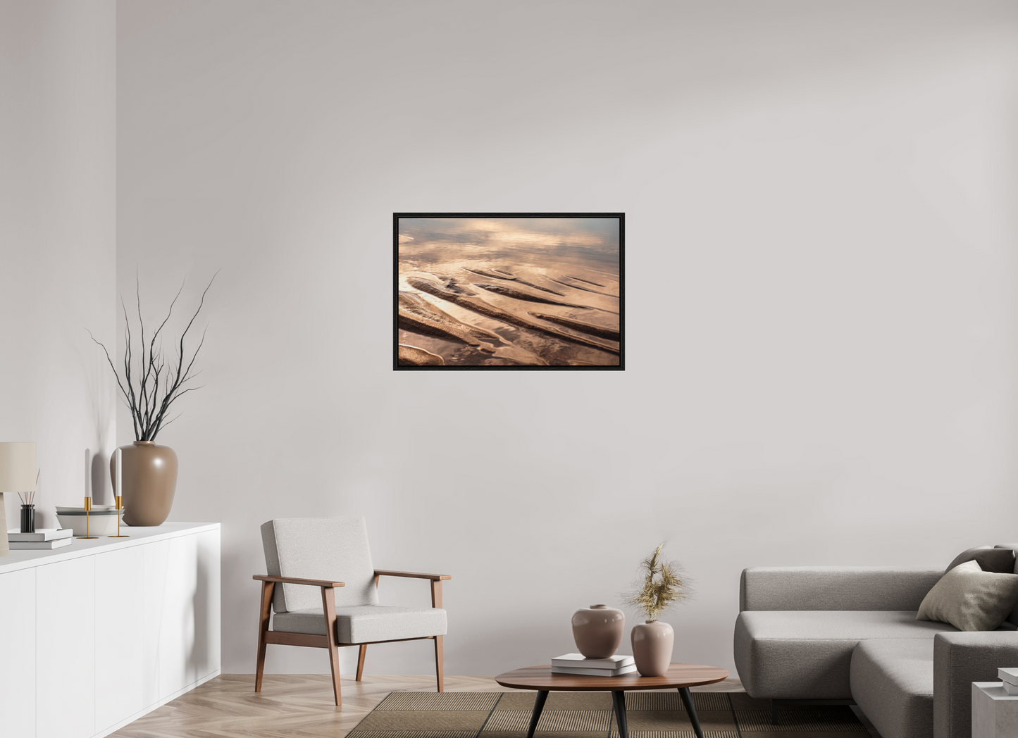 90 x 60 cm, Floater Frame Sand ridge