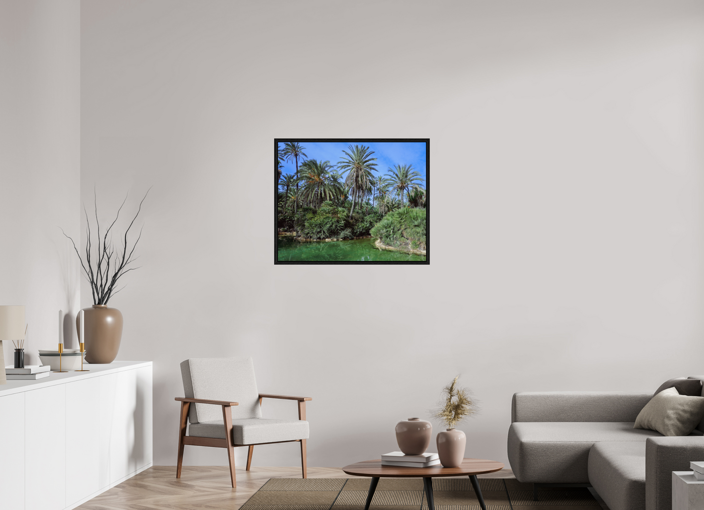 87,2 x 70 cm, Floater Frame Las palmeras