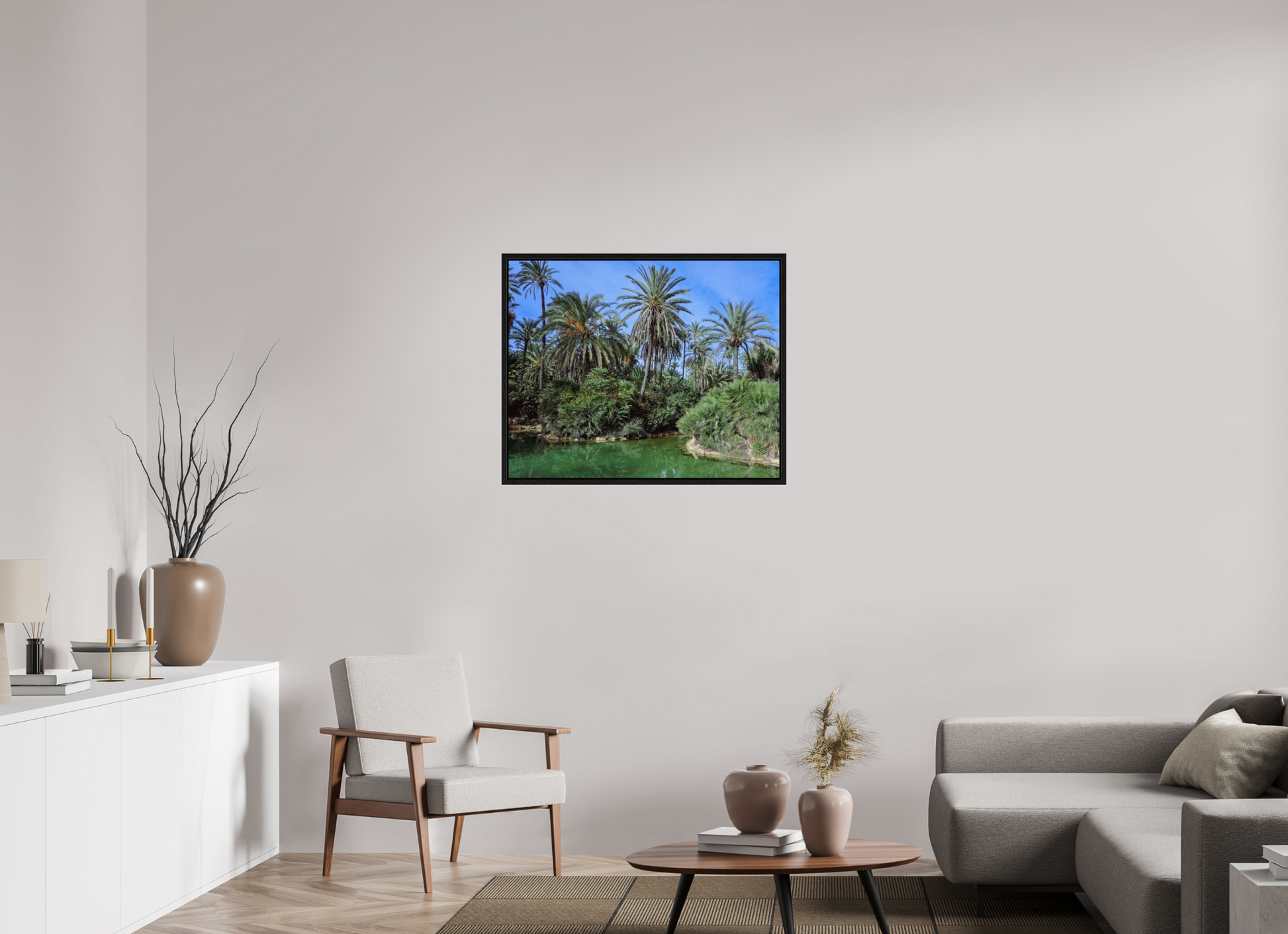 87,2 x 70 cm, Floater Frame Las palmeras