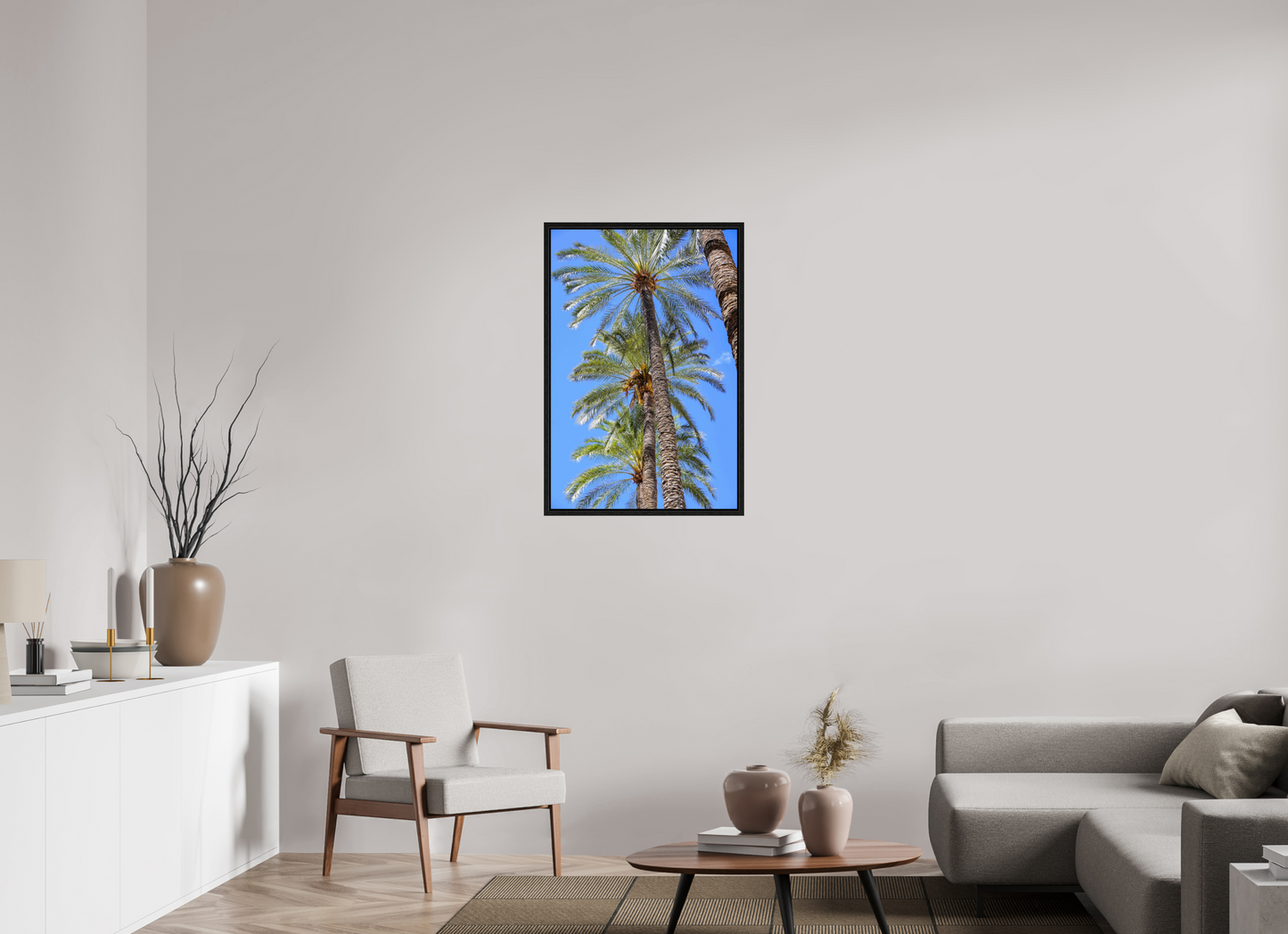 60 x 90 cm, Floater Frame Palmeras