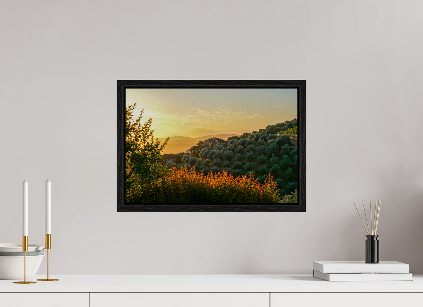 45 x 30 cm, Floater Frame Stellenbosch fields