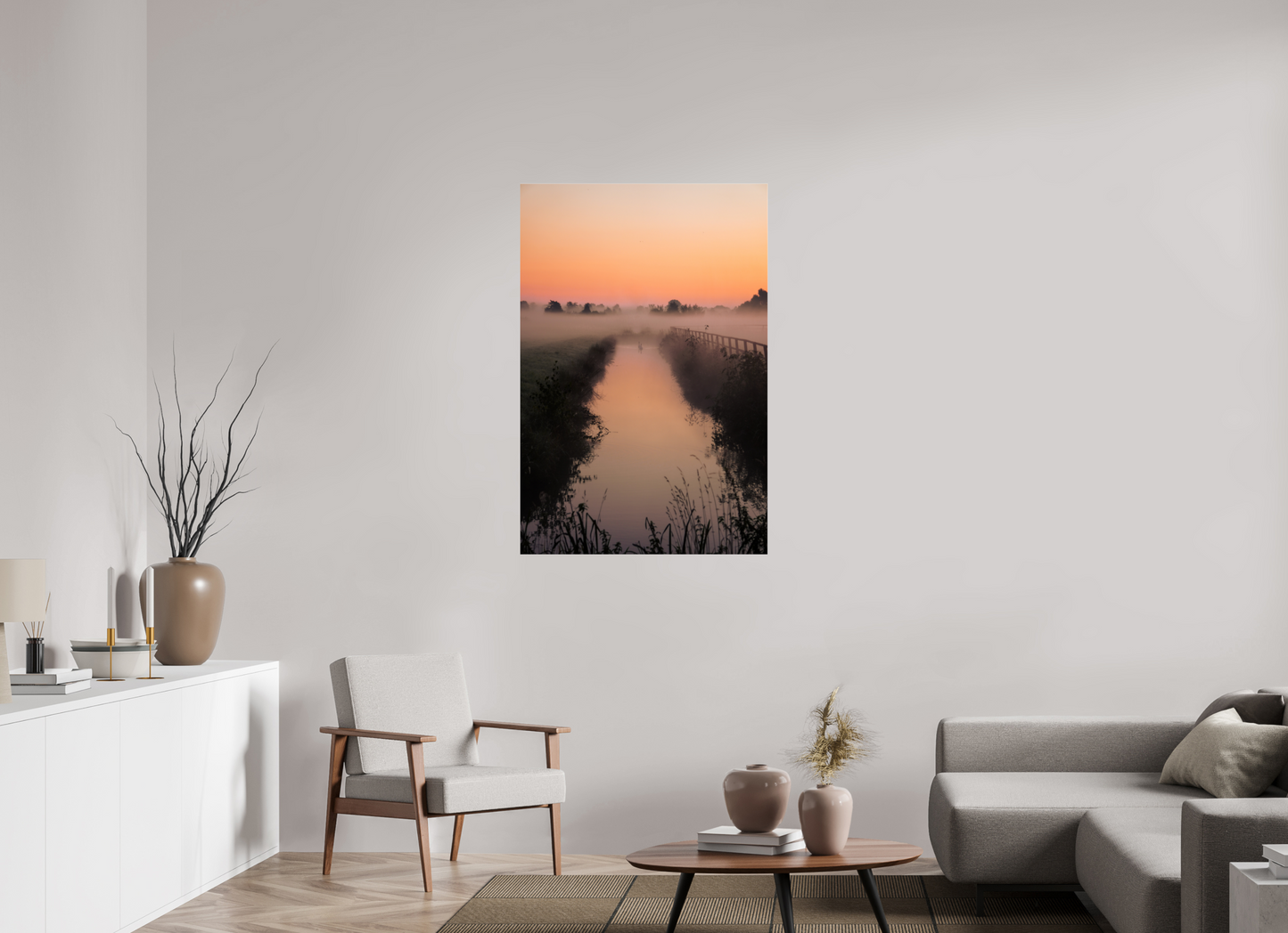 80 x 120 cm, Photo Print Under Acrylic Glass Two Souls at Dawn