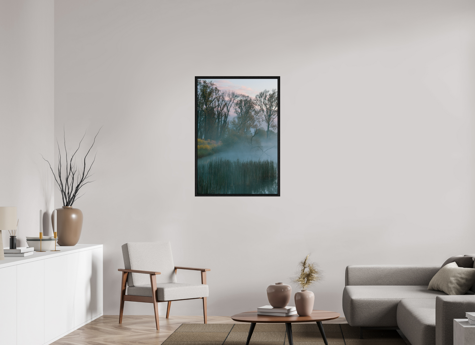70 x 100,3 cm, Floater Frame Veil of Silence