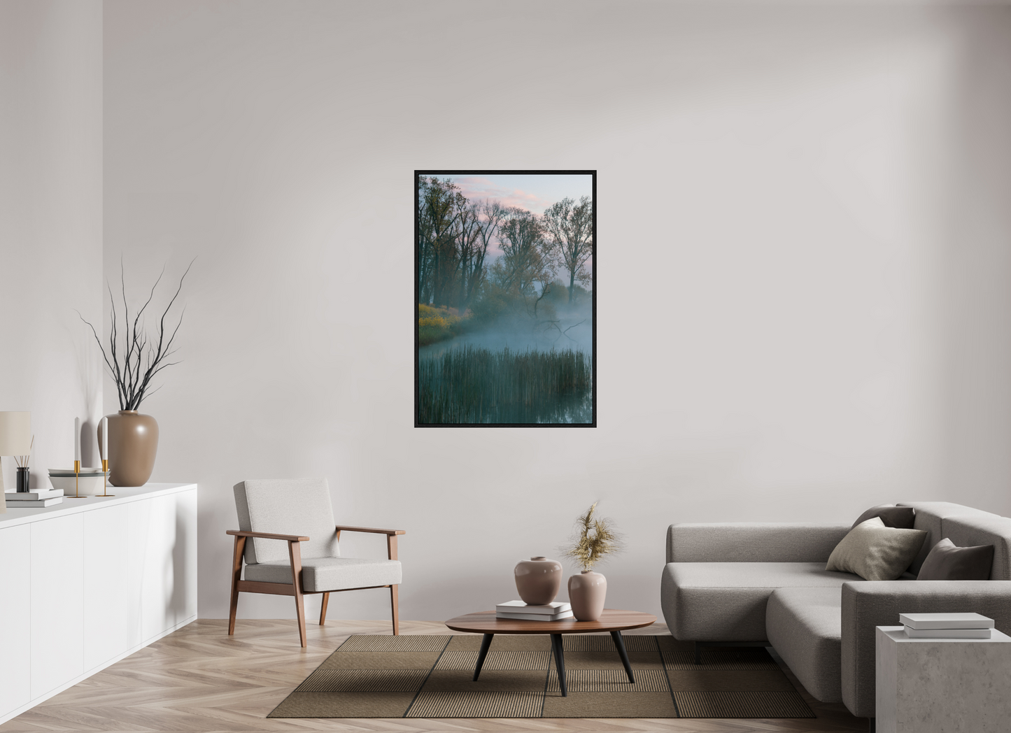 90 x 129 cm, Floater Frame Veil of Silence