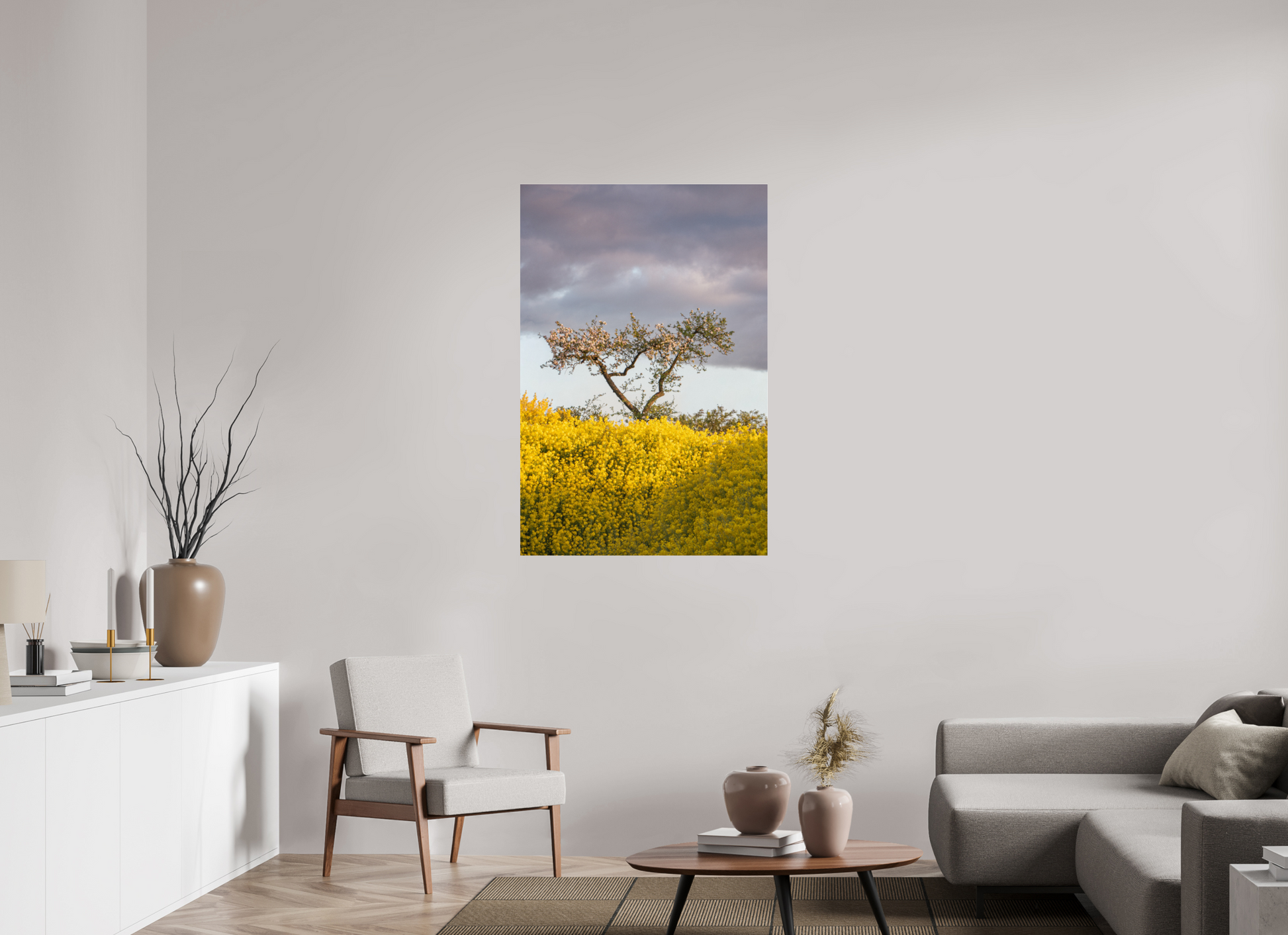 80 x 120 cm, Photo Print Under Acrylic Glass Blooming Against the Storm