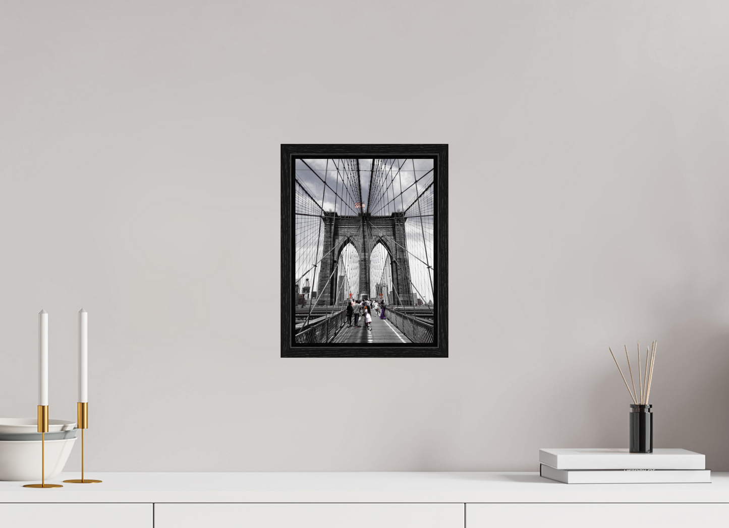 21 x 28 cm, Floater Frame Brooklyn Bridge