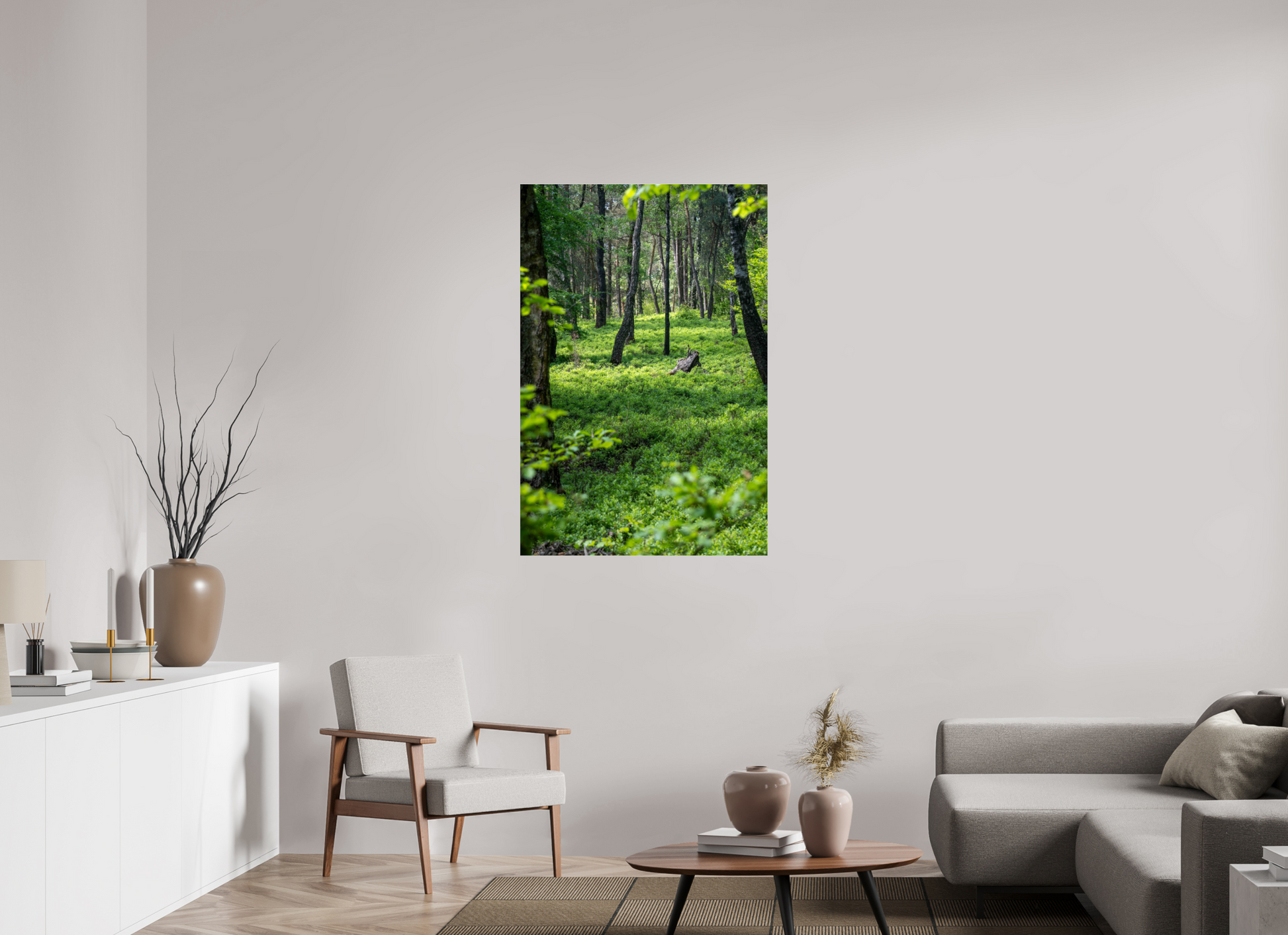 80 x 120 cm, Photo Print Under Acrylic Glass The Forest Heart