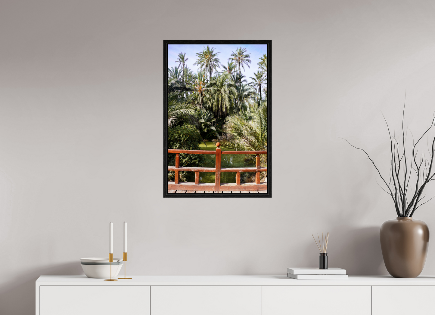 50 x 75 cm, Floater Frame Las Palmeras
