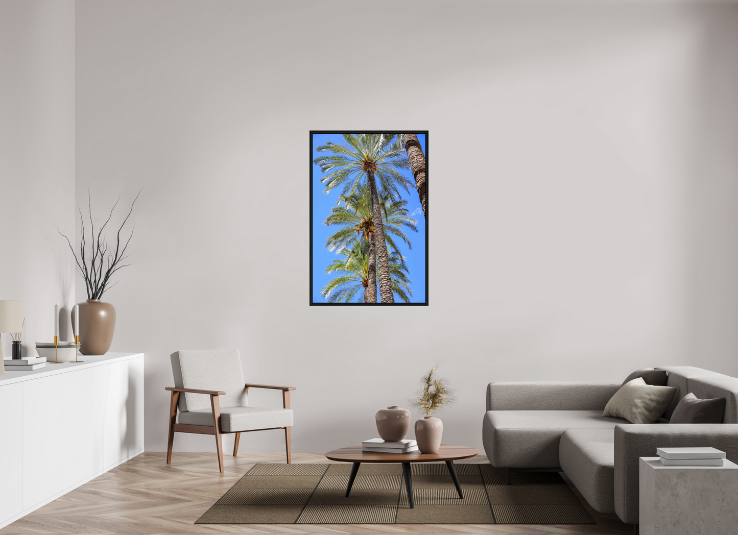 80 x 120 cm, Floater Frame Palmeras