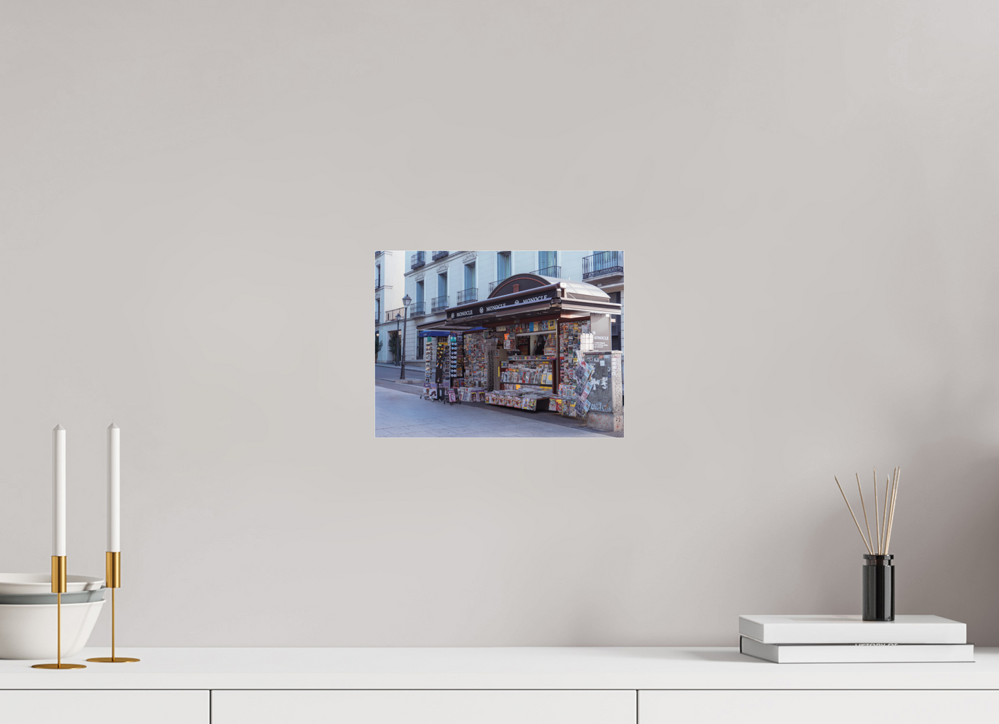 28 x 21 cm, Photo Print Under Acrylic Glass Corner stand Madrid