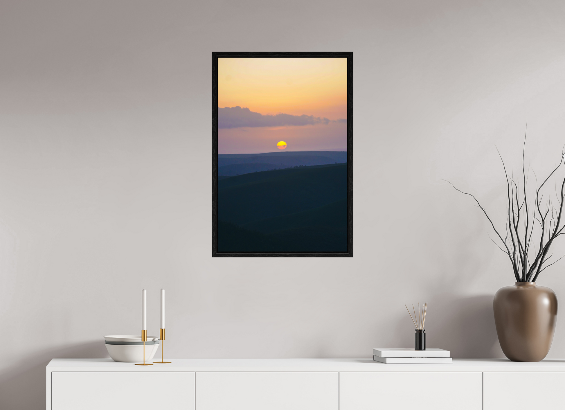 50 x 75 cm, Floater Frame African Sunset