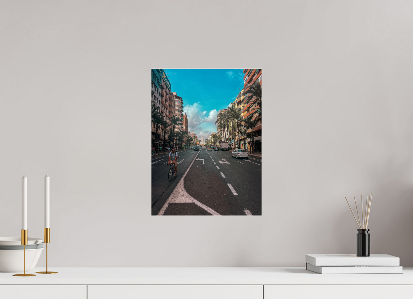 30 x 40 cm, Photo Print Under Acrylic Glass The streets of Alicante