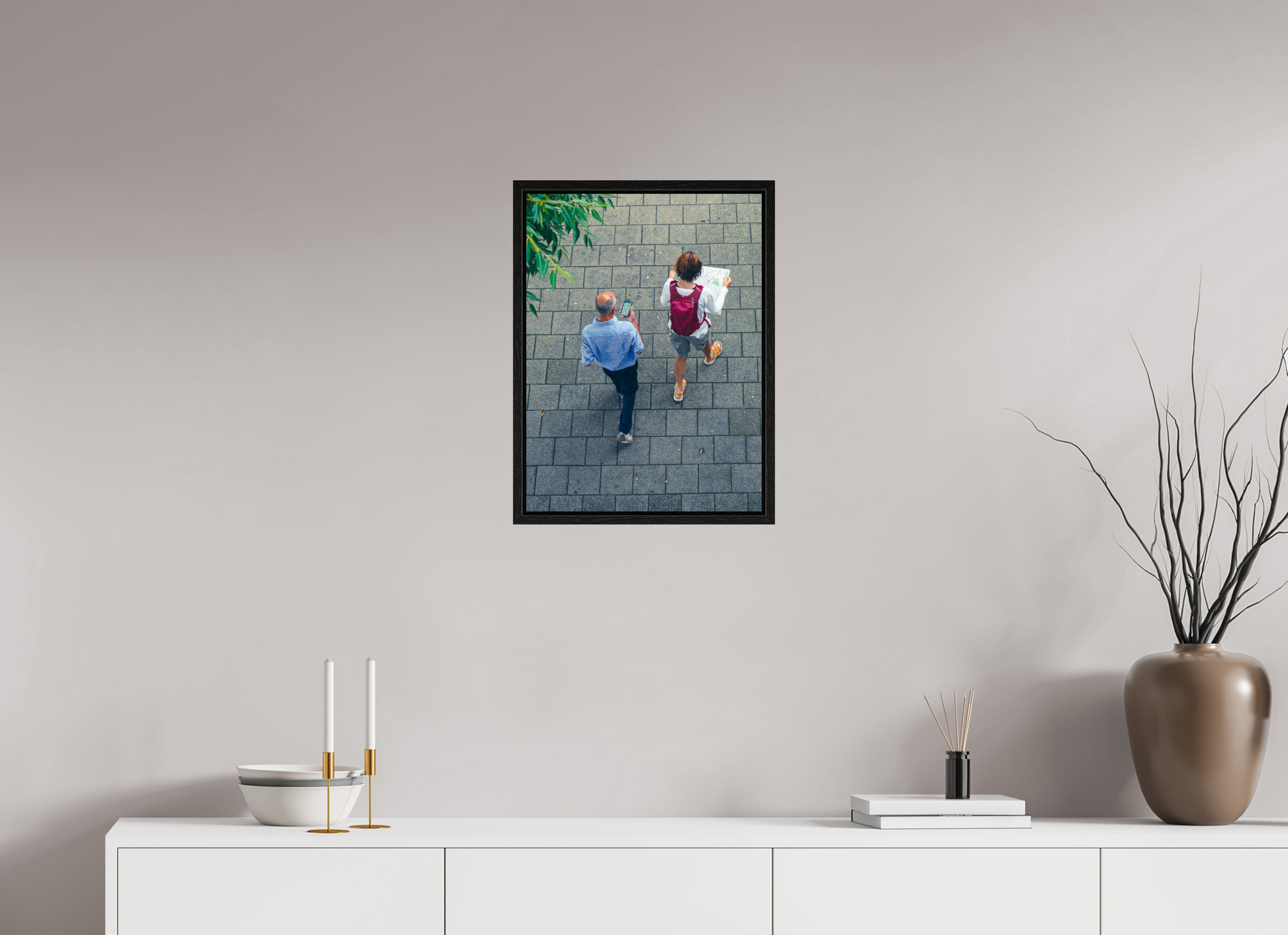 40 x 53,9 cm, Floater Frame Map vs. mobile