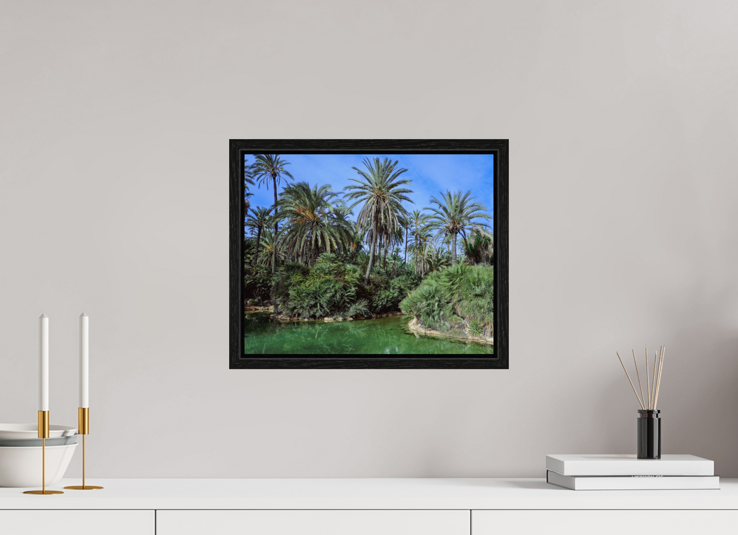 37,4 x 30 cm, Floater Frame Las palmeras