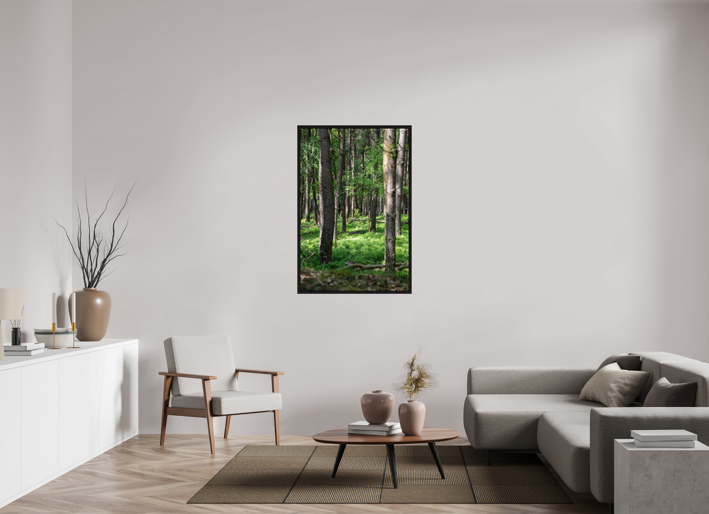 80 x 120 cm, Floater Frame Forest Stillness