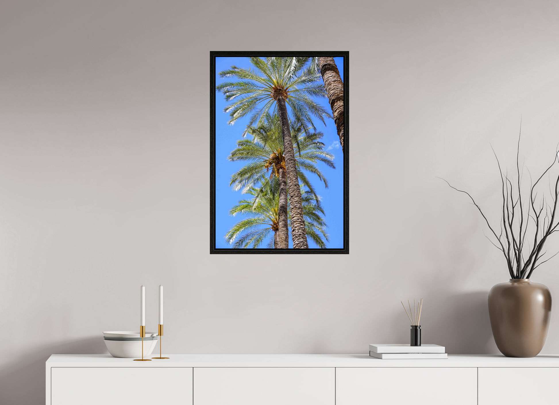 50 x 75 cm, Floater Frame Palmeras