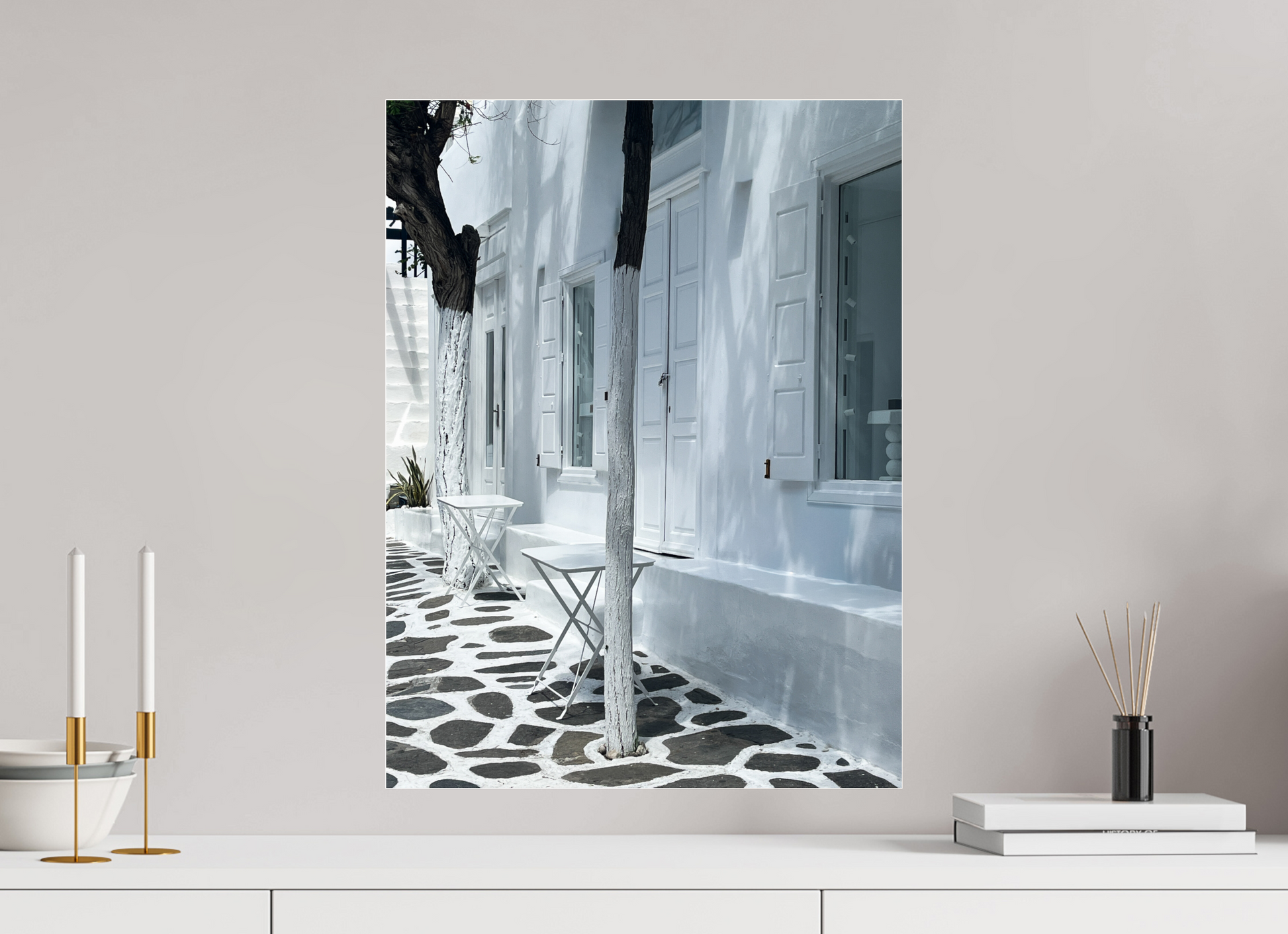 45 x 60 cm, Photo Print Under Acrylic Glass Mykonos