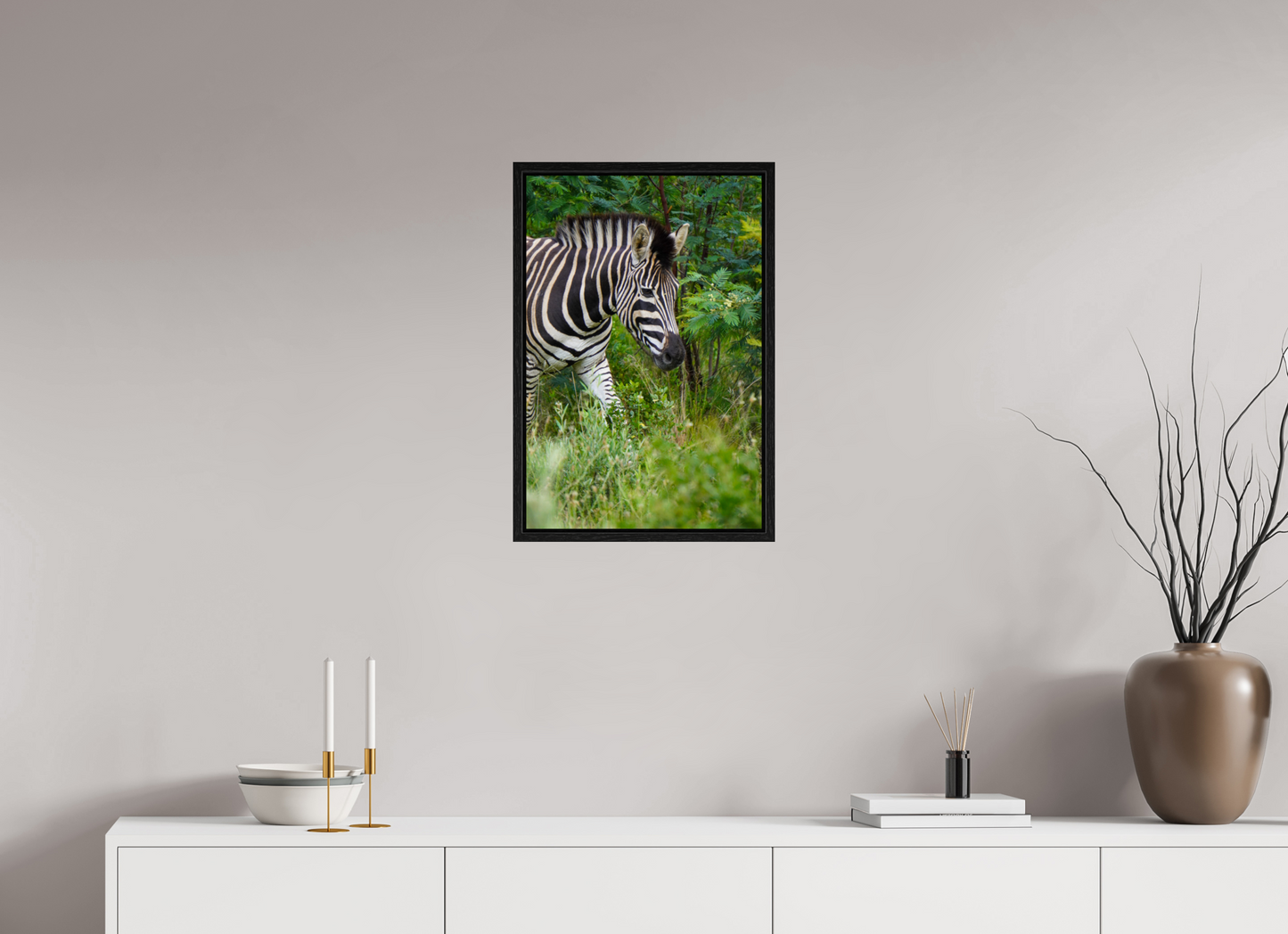 40 x 60 cm, Floater Frame Zebra