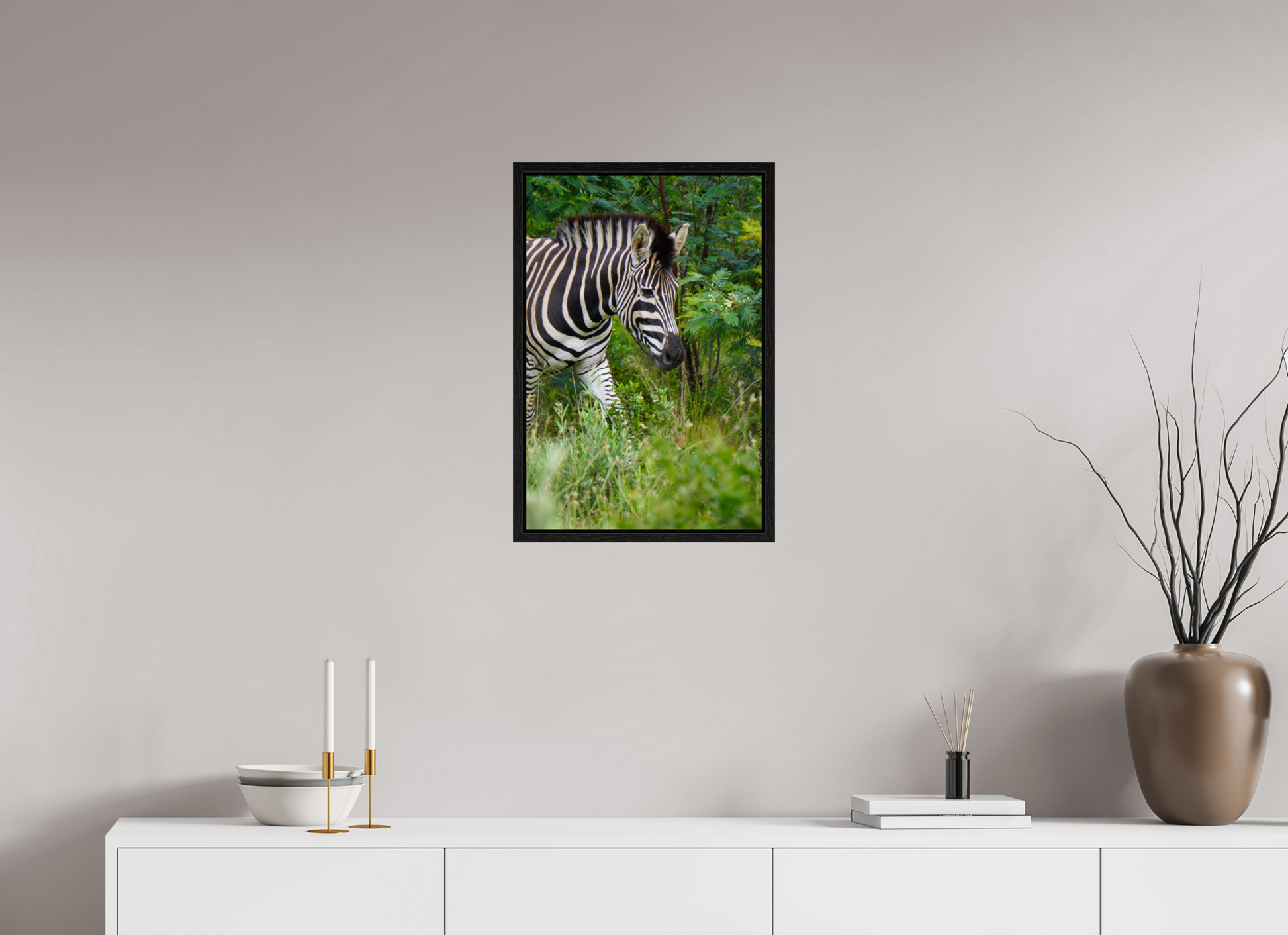 40 x 60 cm, Floater Frame Zebra
