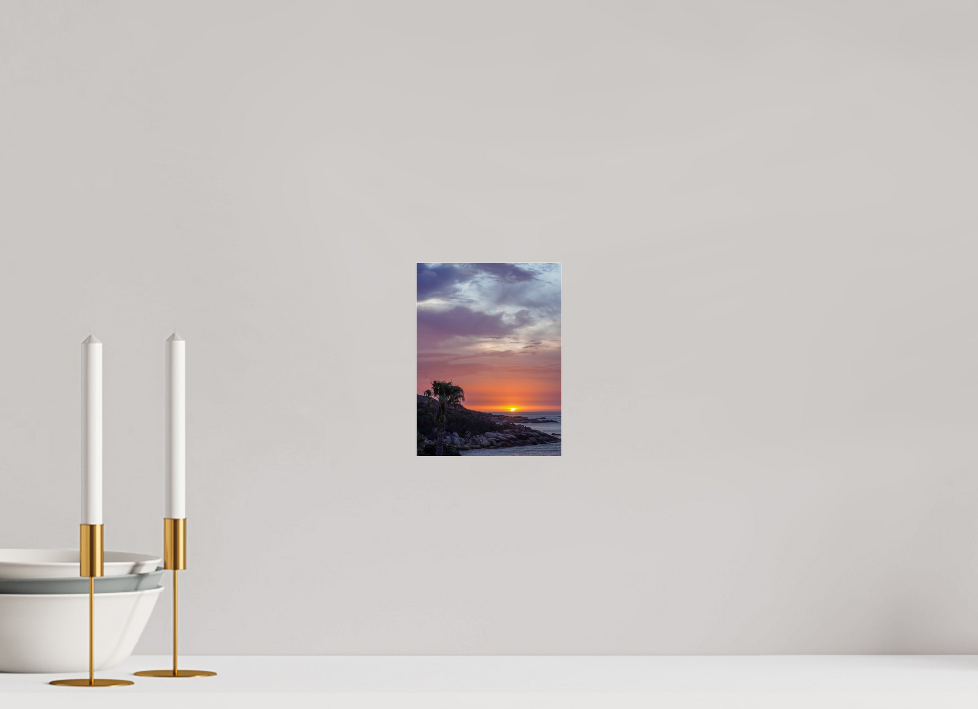 15 x 20 cm, Photo Print Under Acrylic Glass Sunset Camps Bay