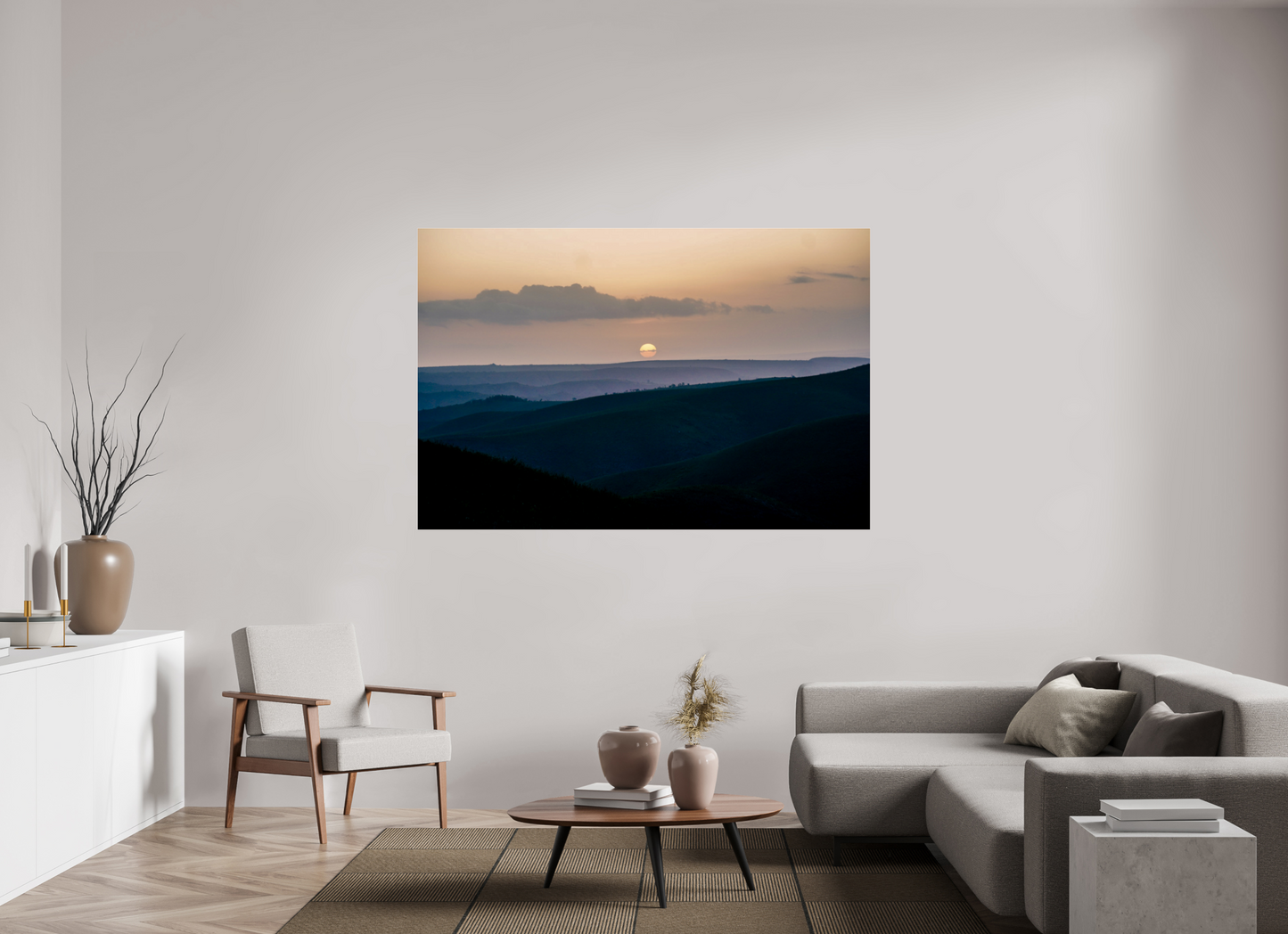 180 x 120 cm, Photo Print Under Acrylic Glass African Sunset