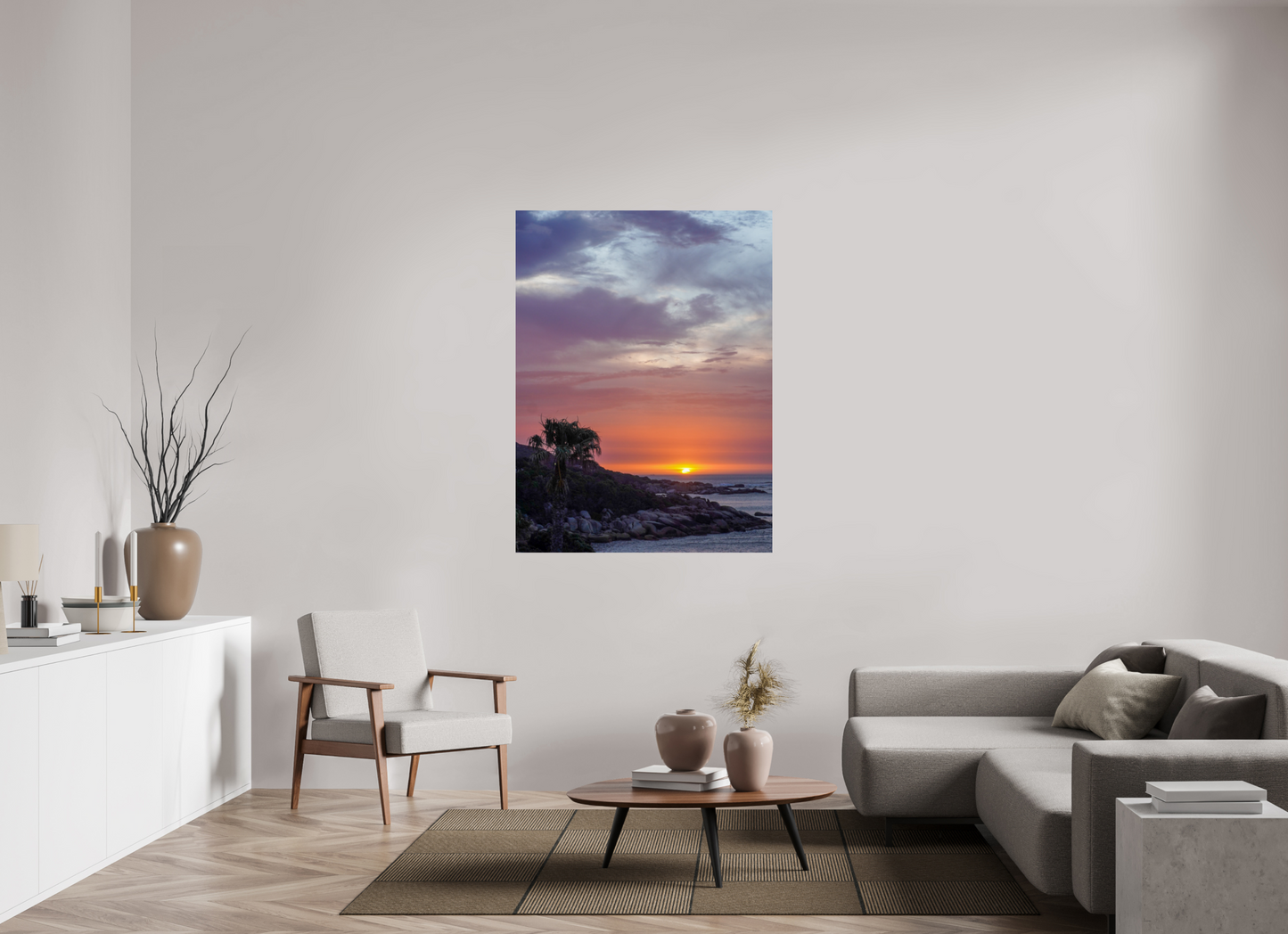 105 x 140 cm, Photo Print On Fuji Crystal DP II Sunset Camps Bay