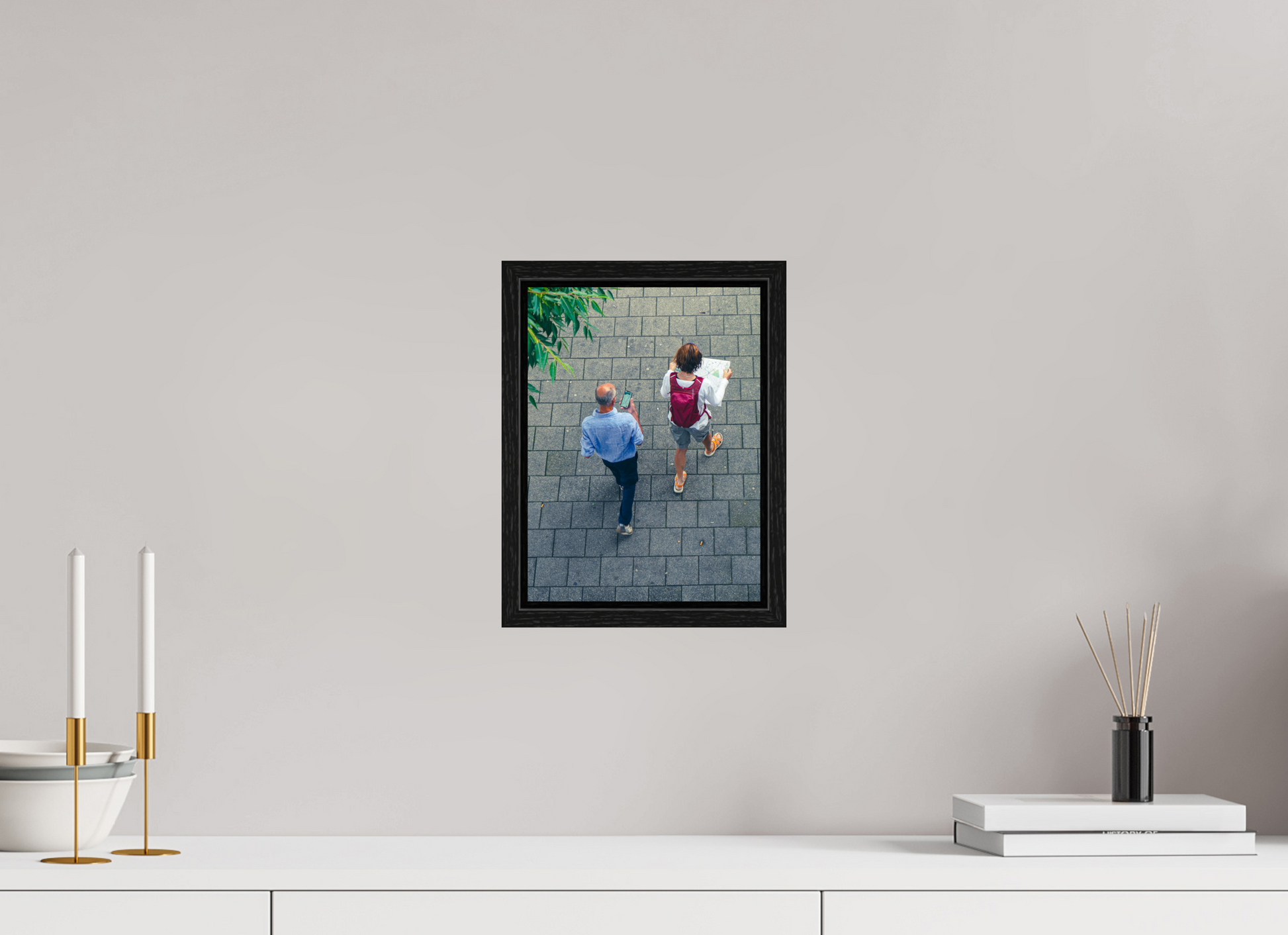 20 x 27 cm, Floater Frame Map vs. mobile