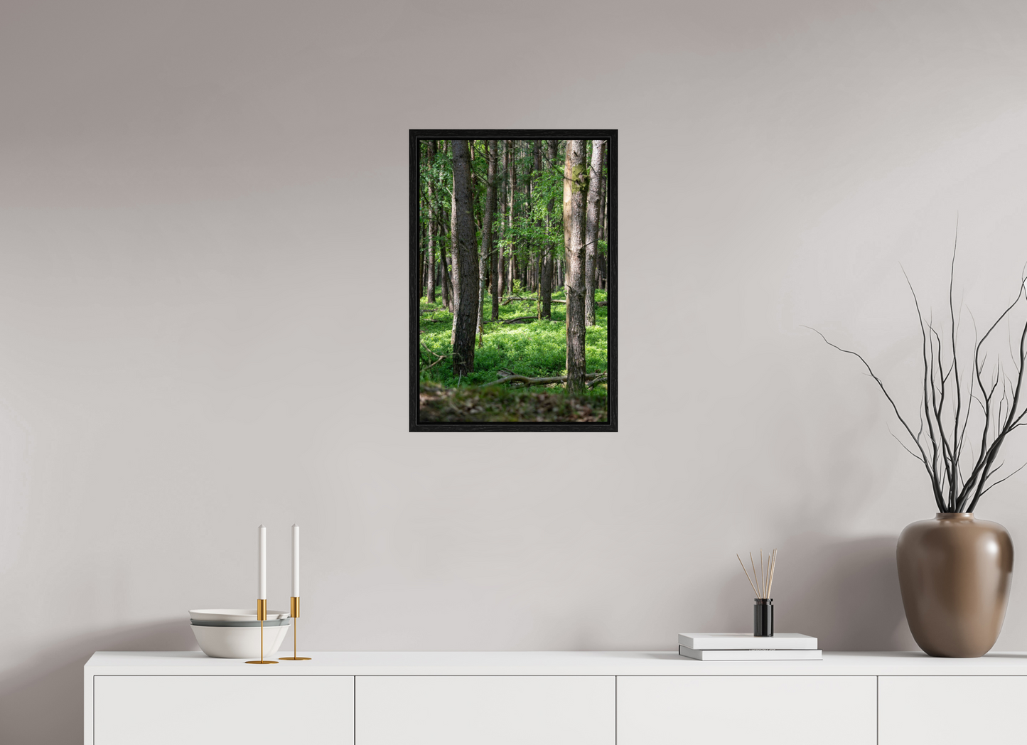40 x 60 cm, Floater Frame Forest Stillness