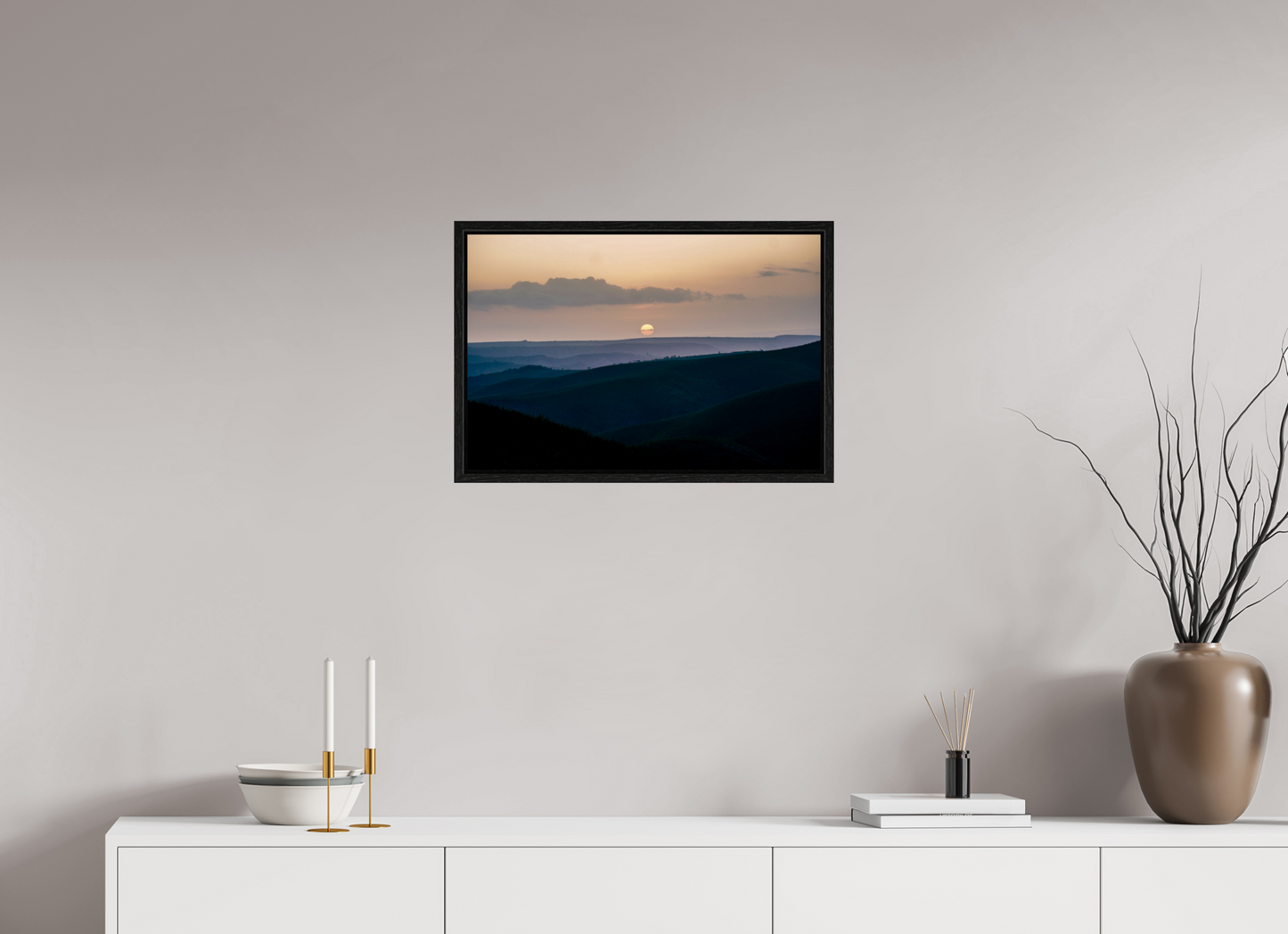 60 x 40 cm, Floater Frame African Sunset