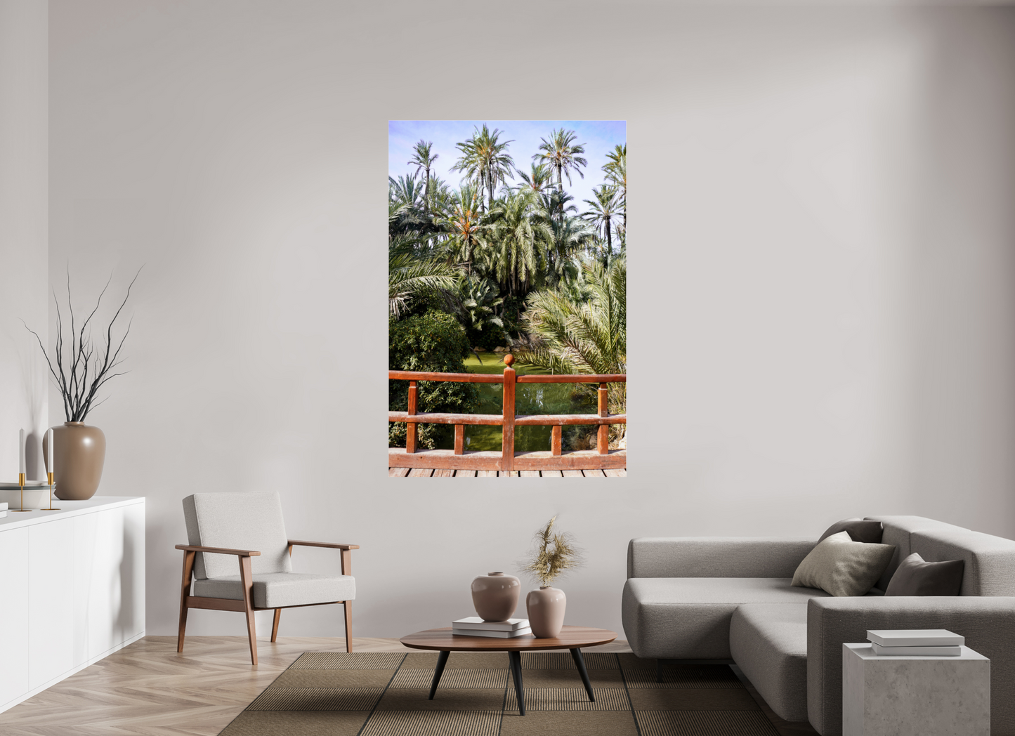 120 x 180 cm, Photo Print Under Acrylic Glass Las Palmeras