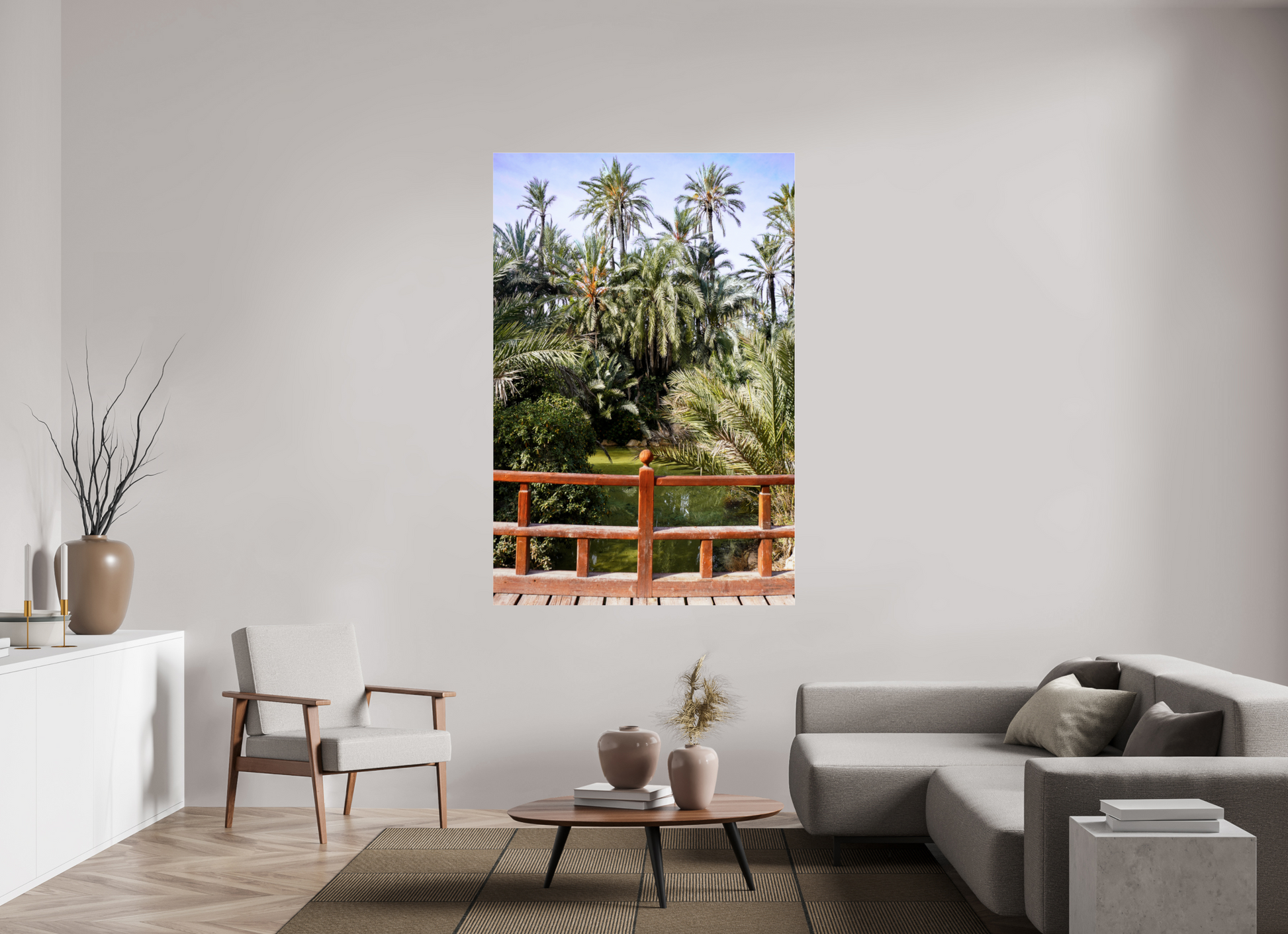 120 x 180 cm, Photo Print Under Acrylic Glass Las Palmeras