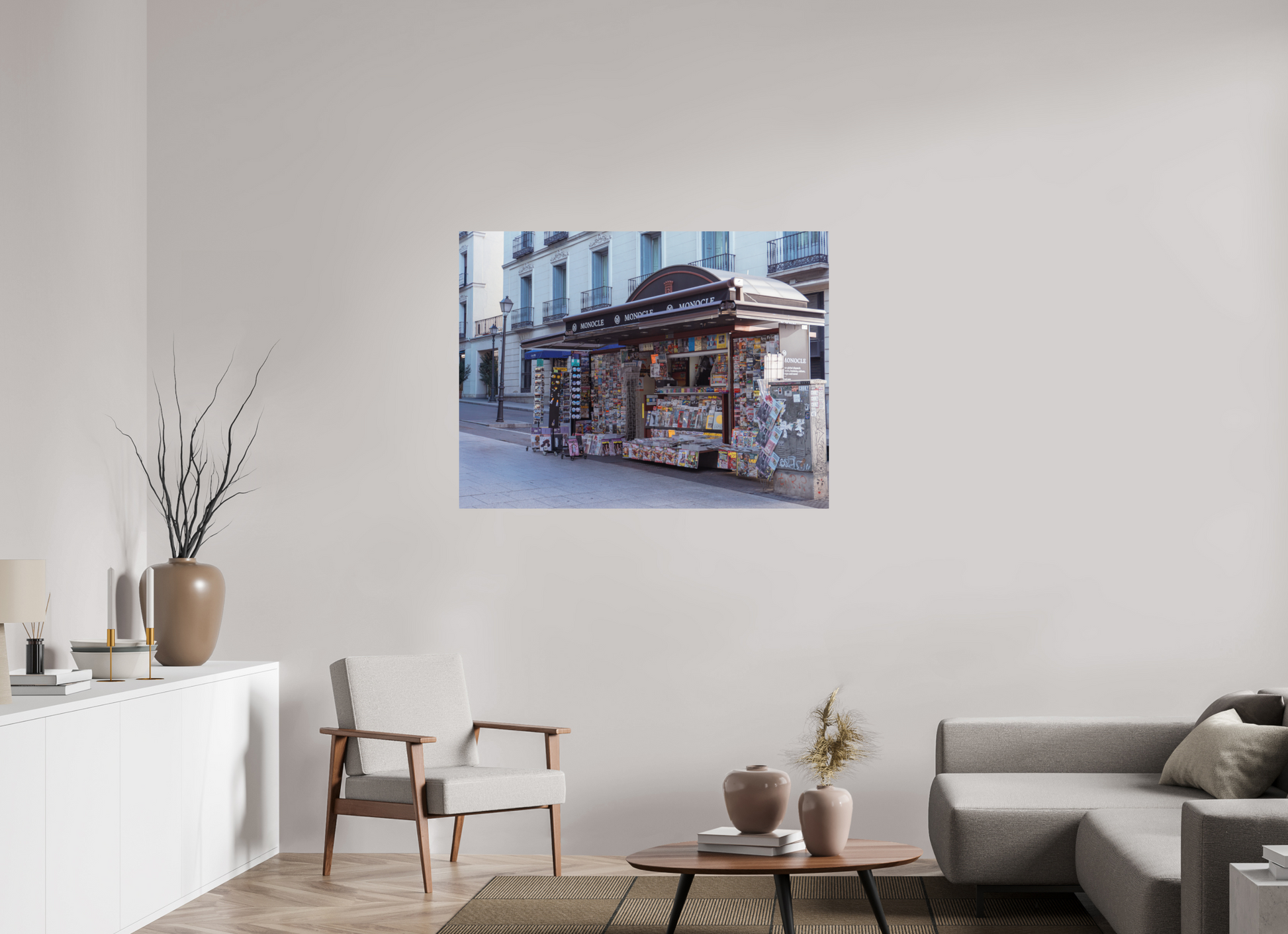 120 x 90 cm, Photo Print On Fuji Crystal DP II Corner stand Madrid