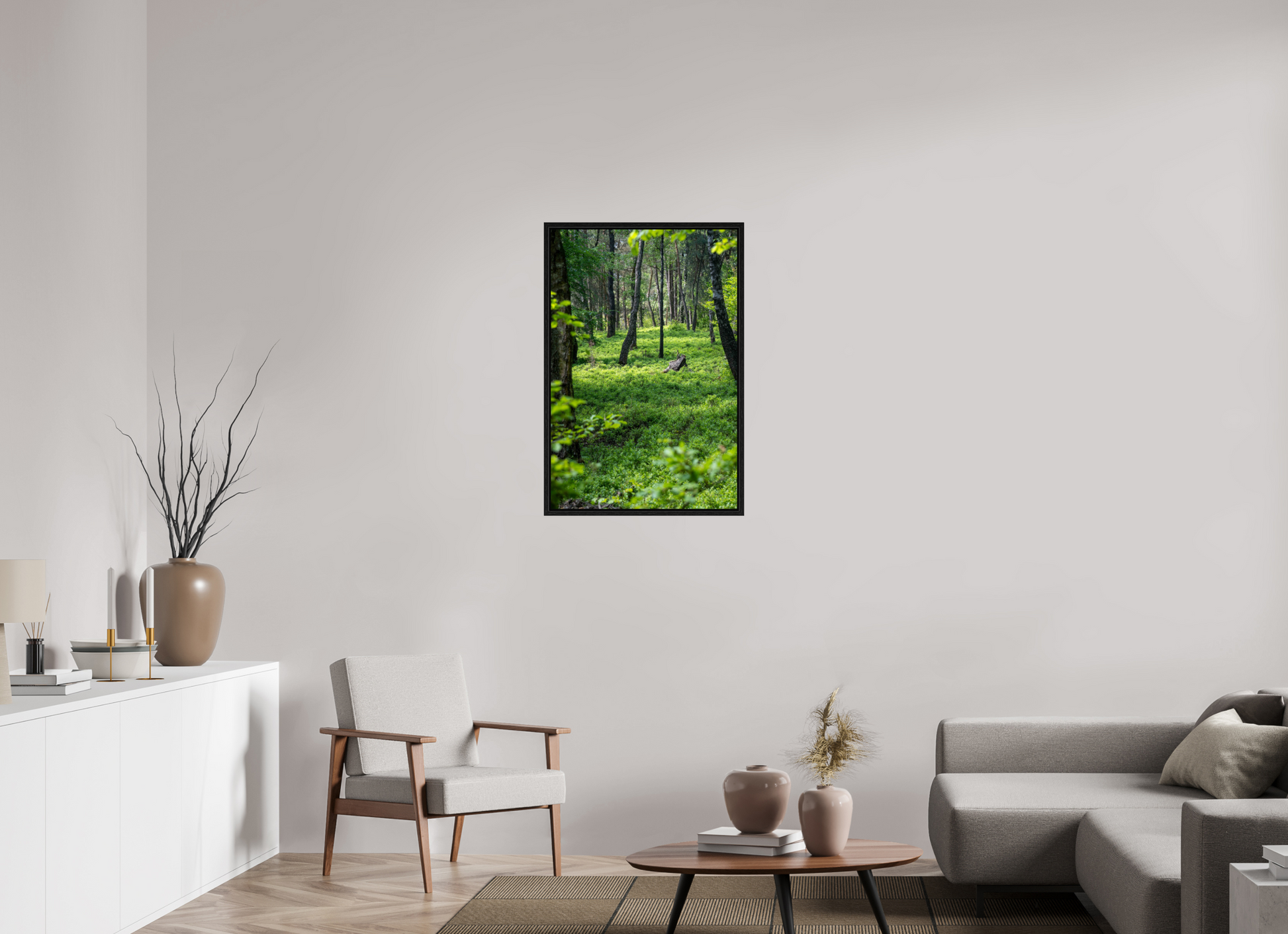 60 x 90 cm, Floater Frame The Forest Heart