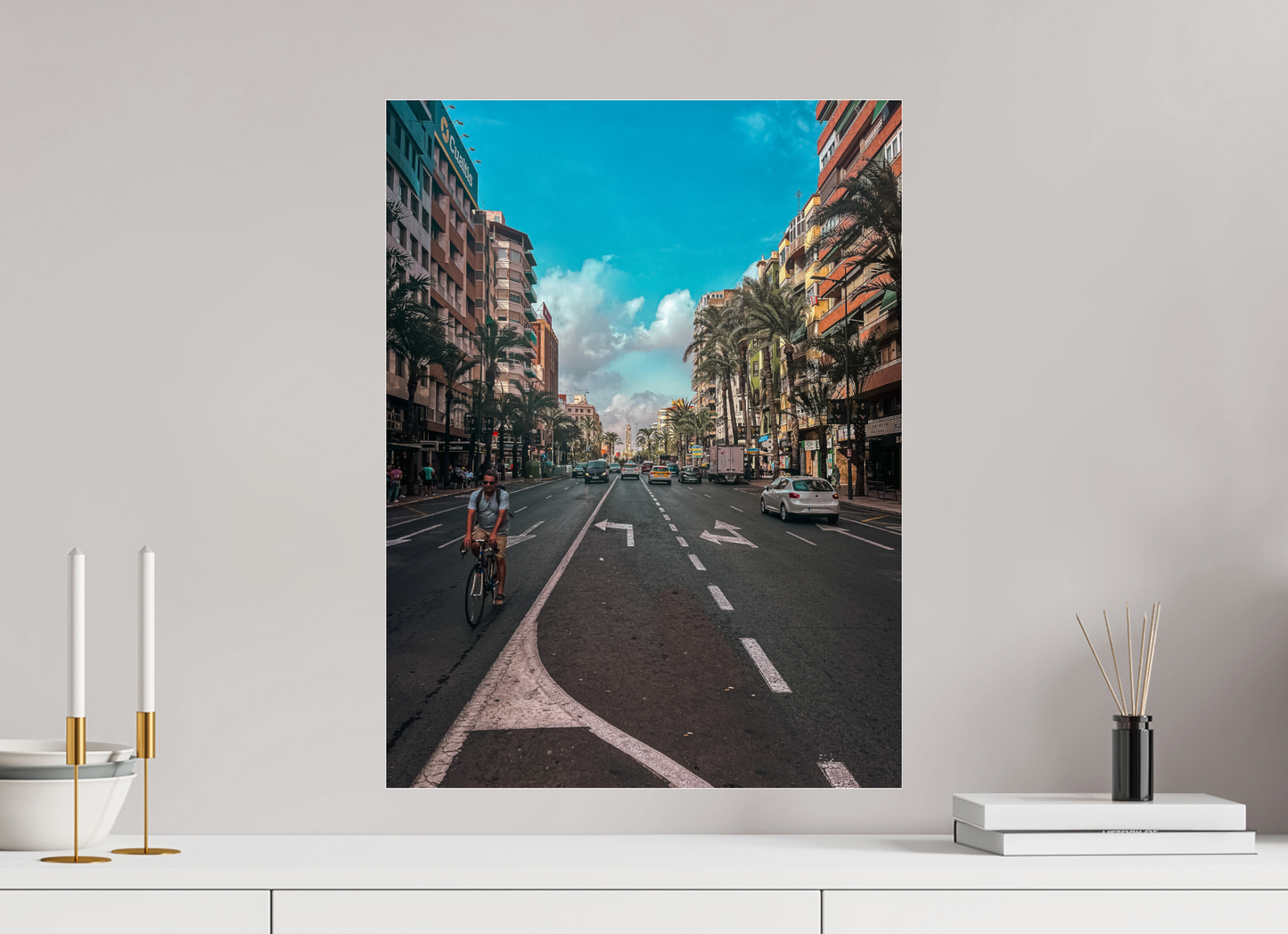 45 x 60 cm, Photo Print Under Acrylic Glass The streets of Alicante