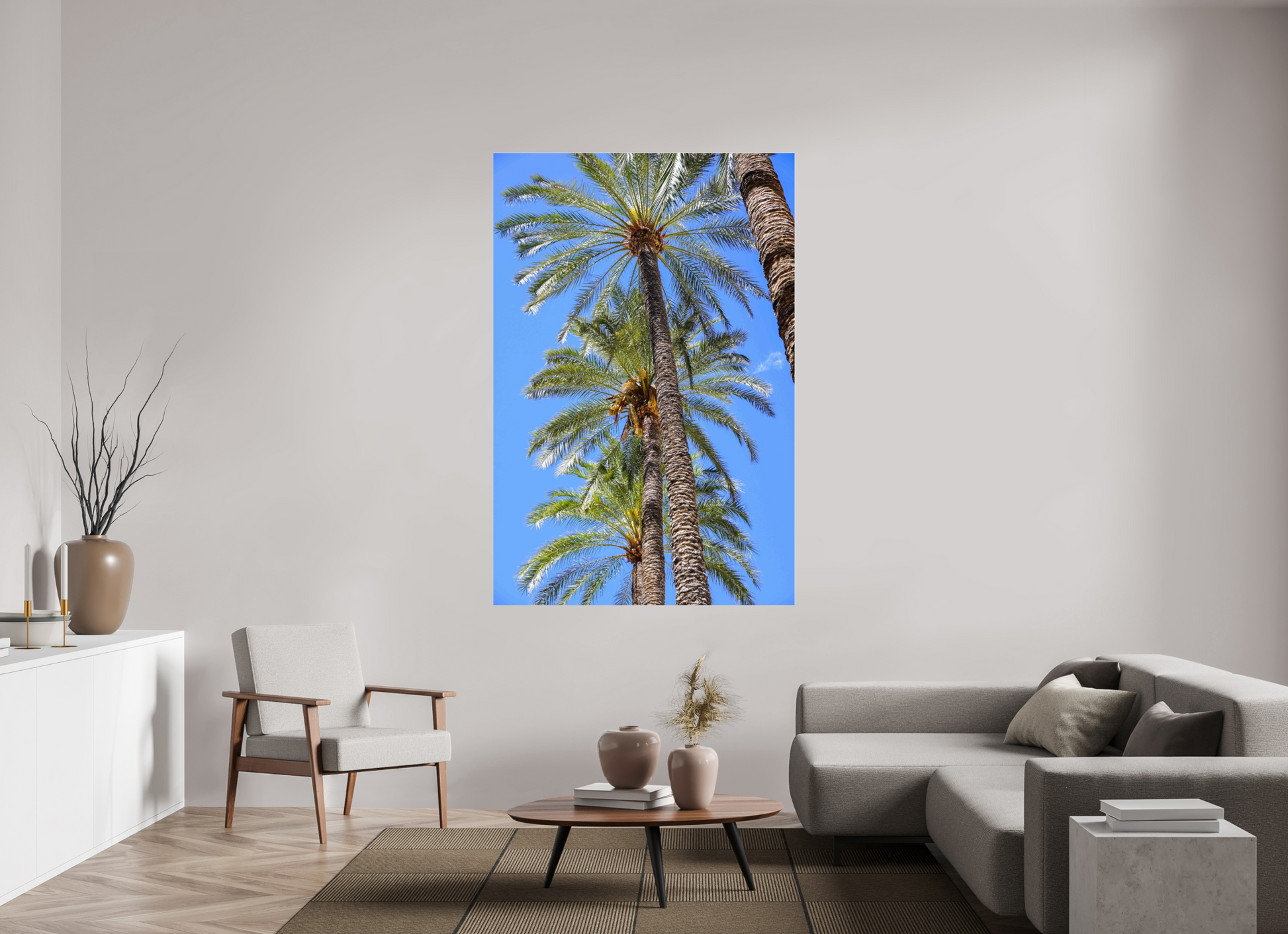 120 x 180 cm, Photo Print Under Acrylic Glass Palmeras