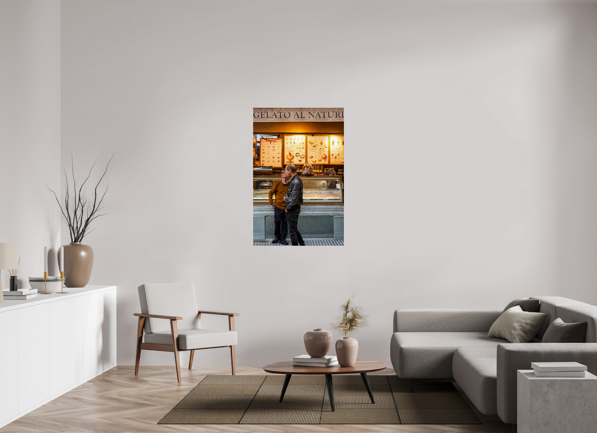 80 x 121,6 cm, Photo Print Under Acrylic Glass Gelato in Antwerp