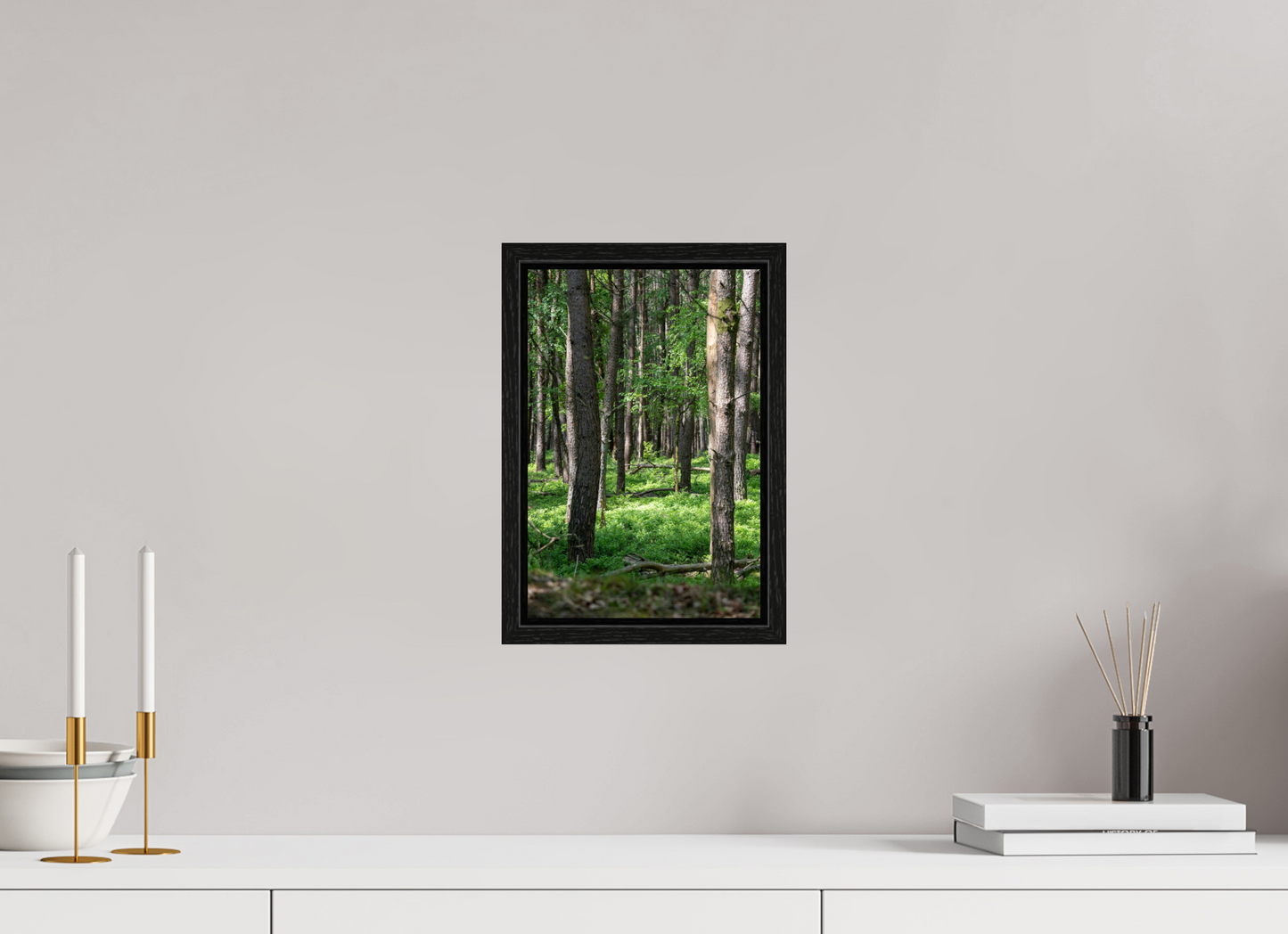 20 x 30 cm, Floater Frame Forest Stillness