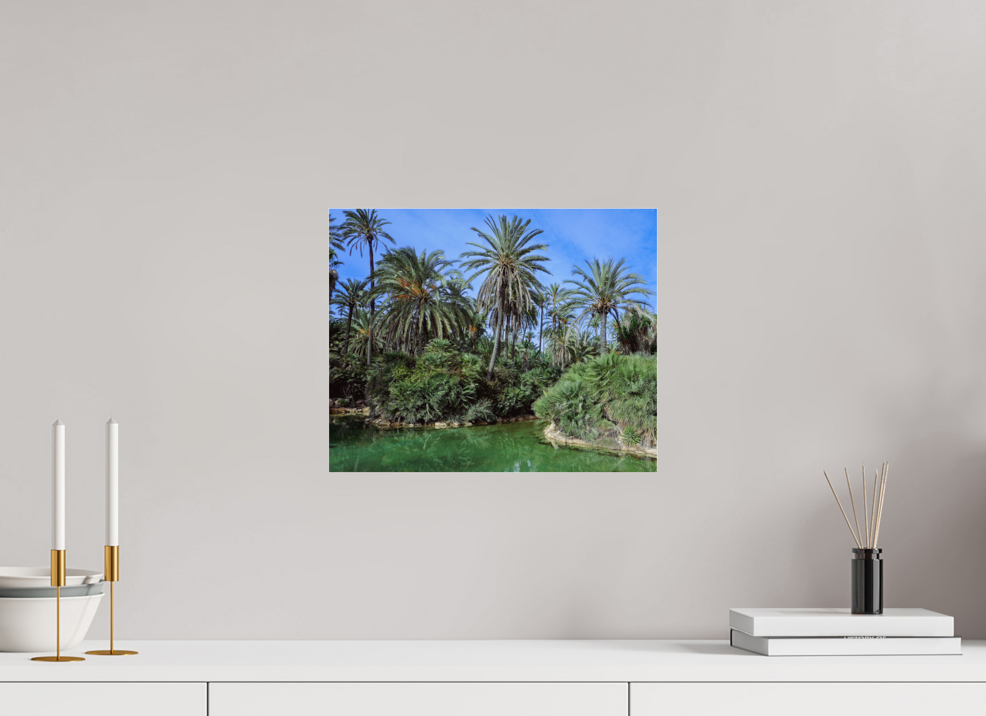37,4 x 30 cm, Photo Print Under Acrylic Glass Las palmeras
