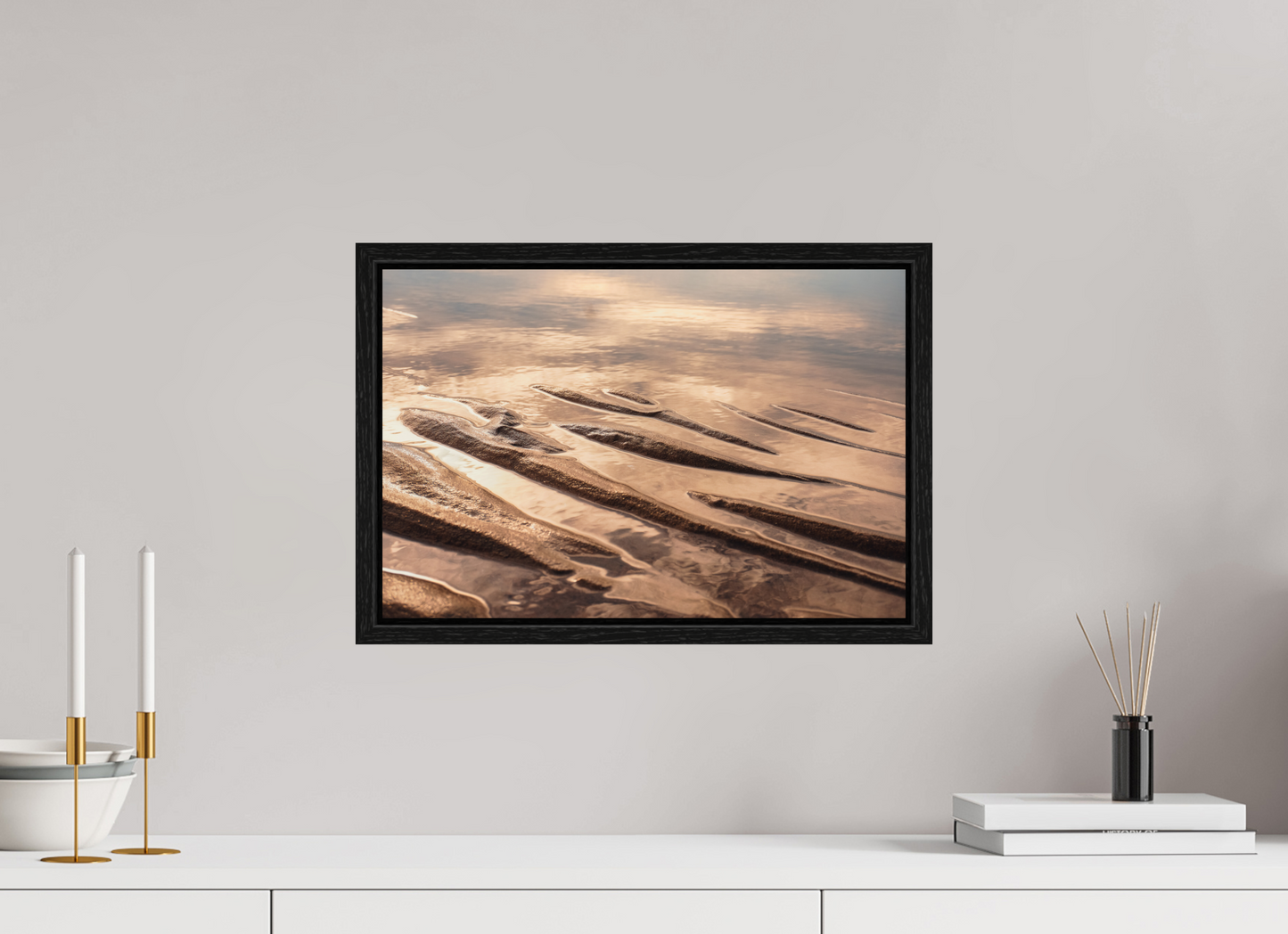 45 x 30 cm, Floater Frame Sand ridge