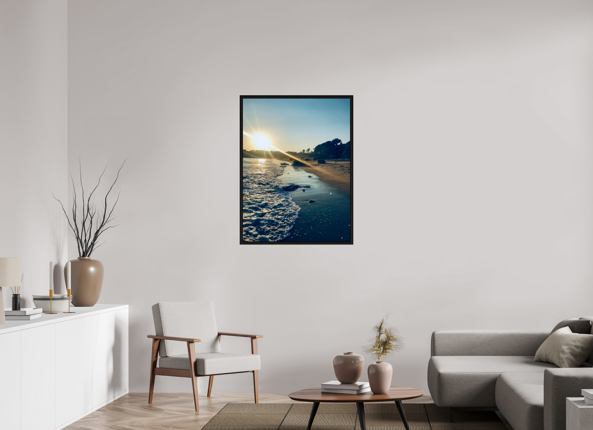 75 x 100 cm, Floater Frame Algarve sunset